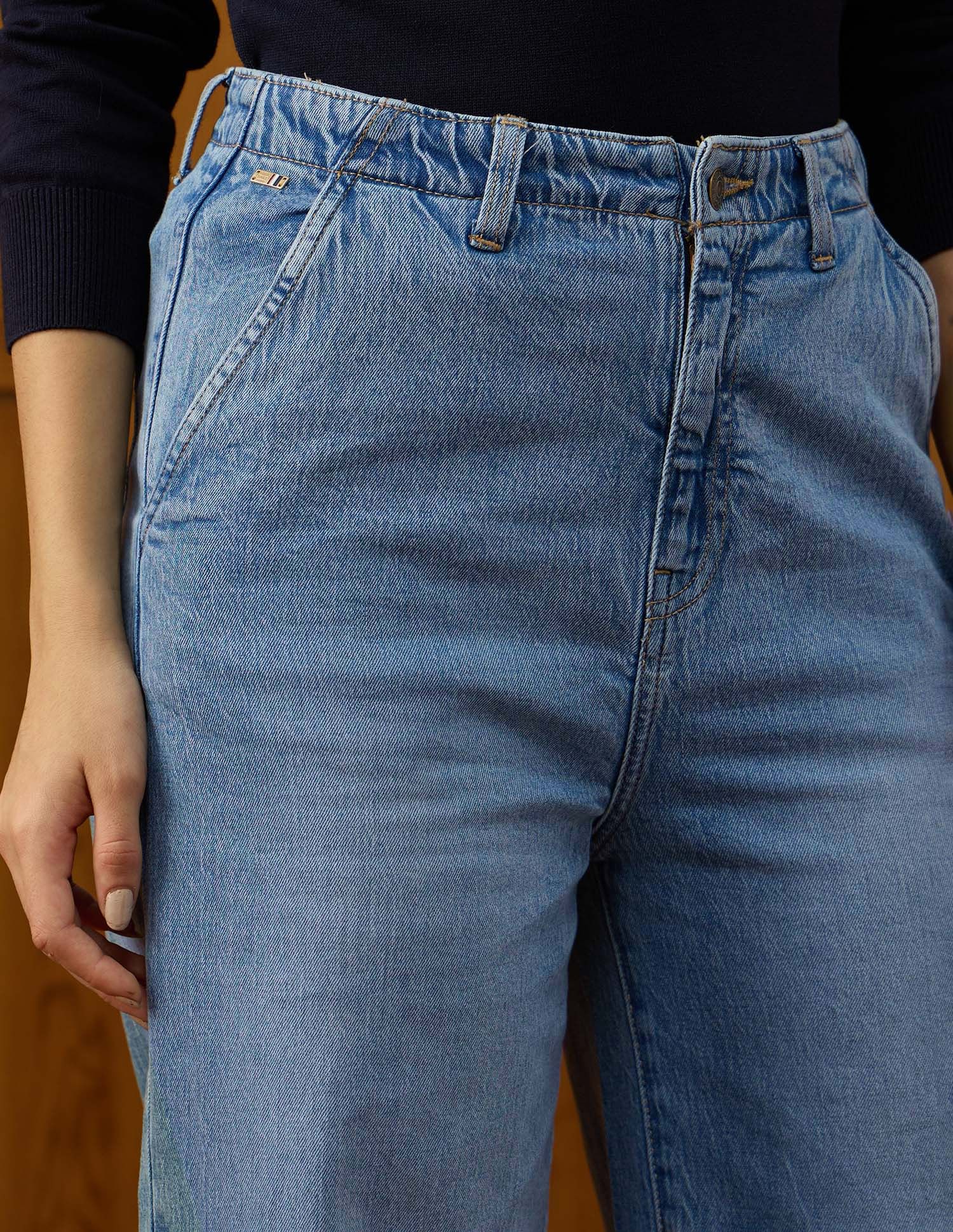High Rise Wide Leg Fit Jeans - Image 7
