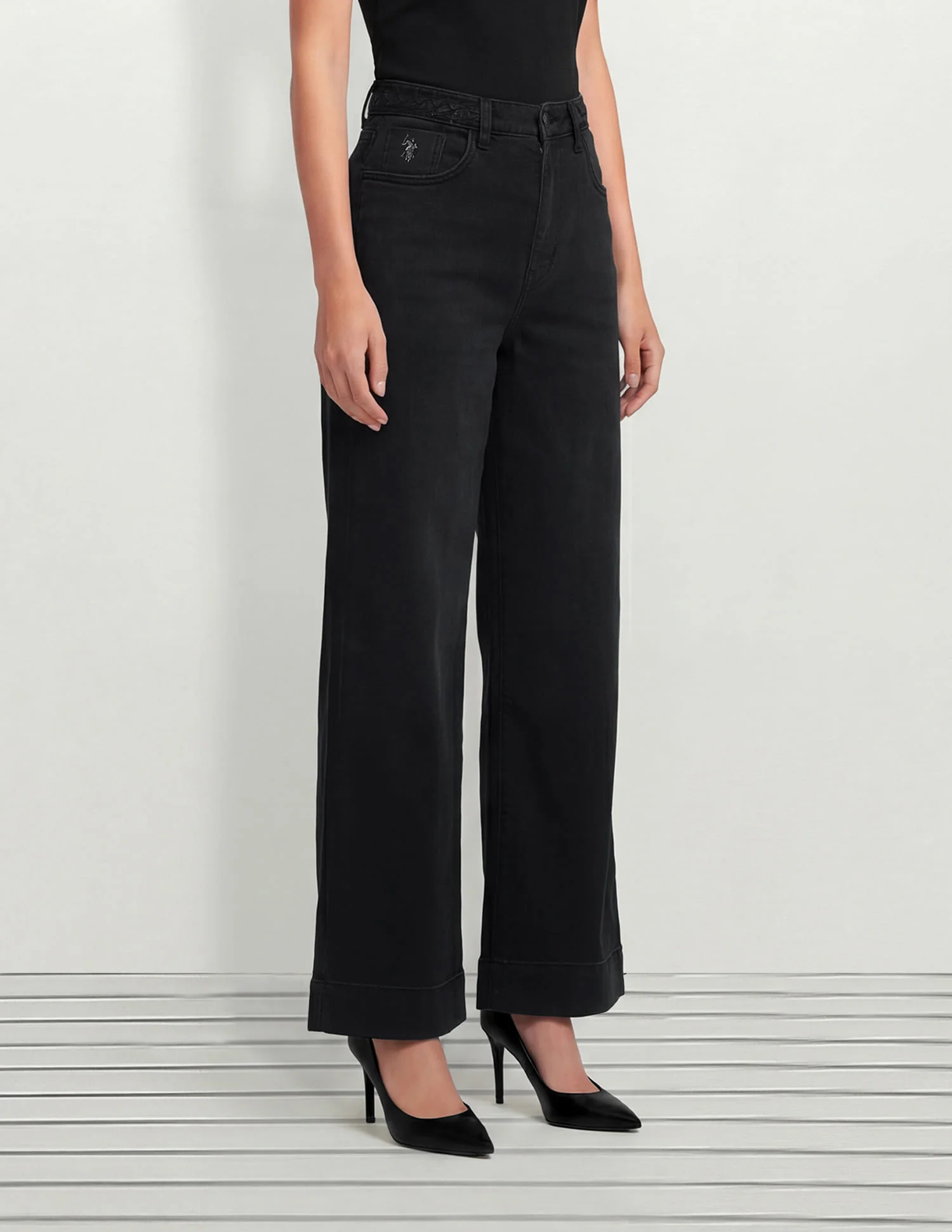High Rise Wide Leg Fit Jeans - Image 3