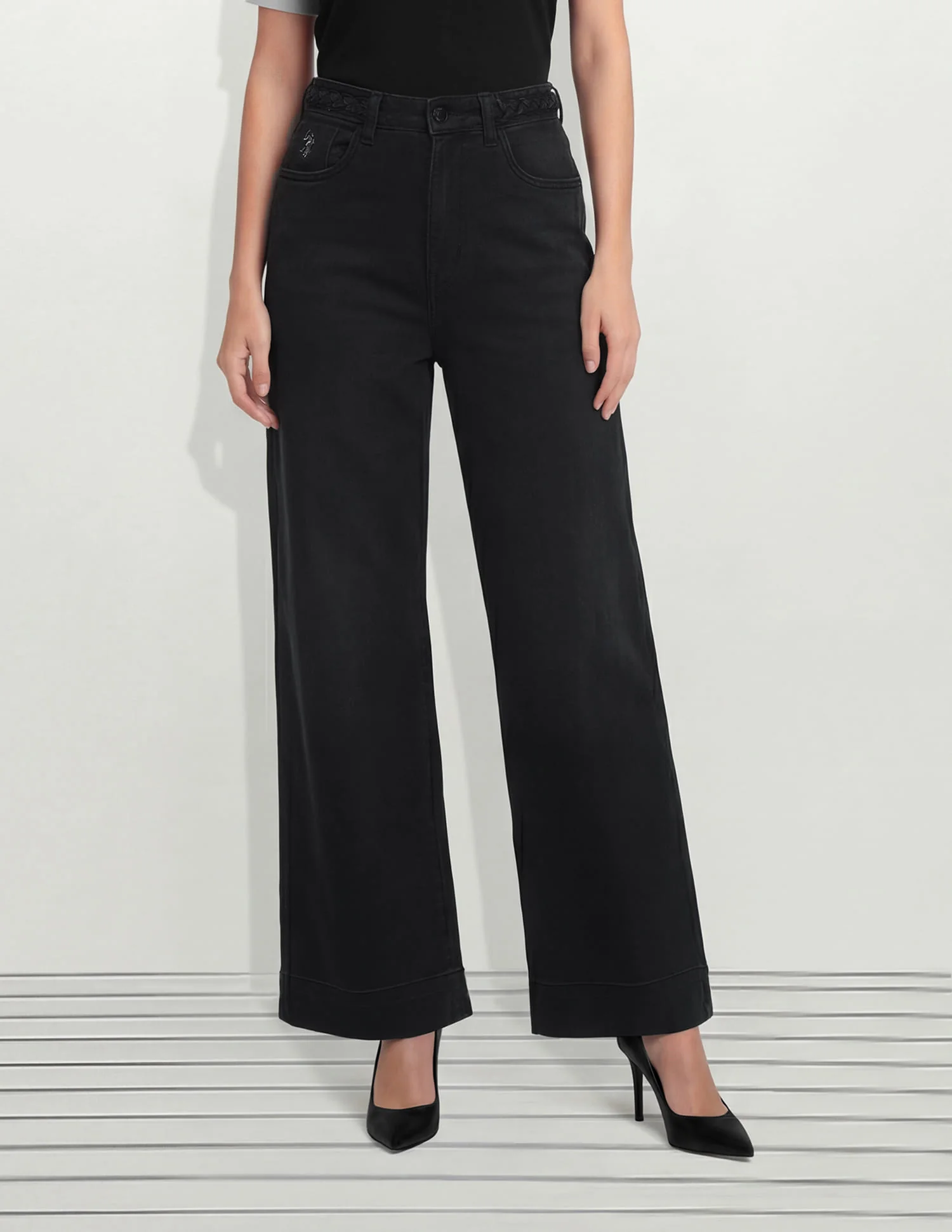 High Rise Wide Leg Fit Jeans - Image 5
