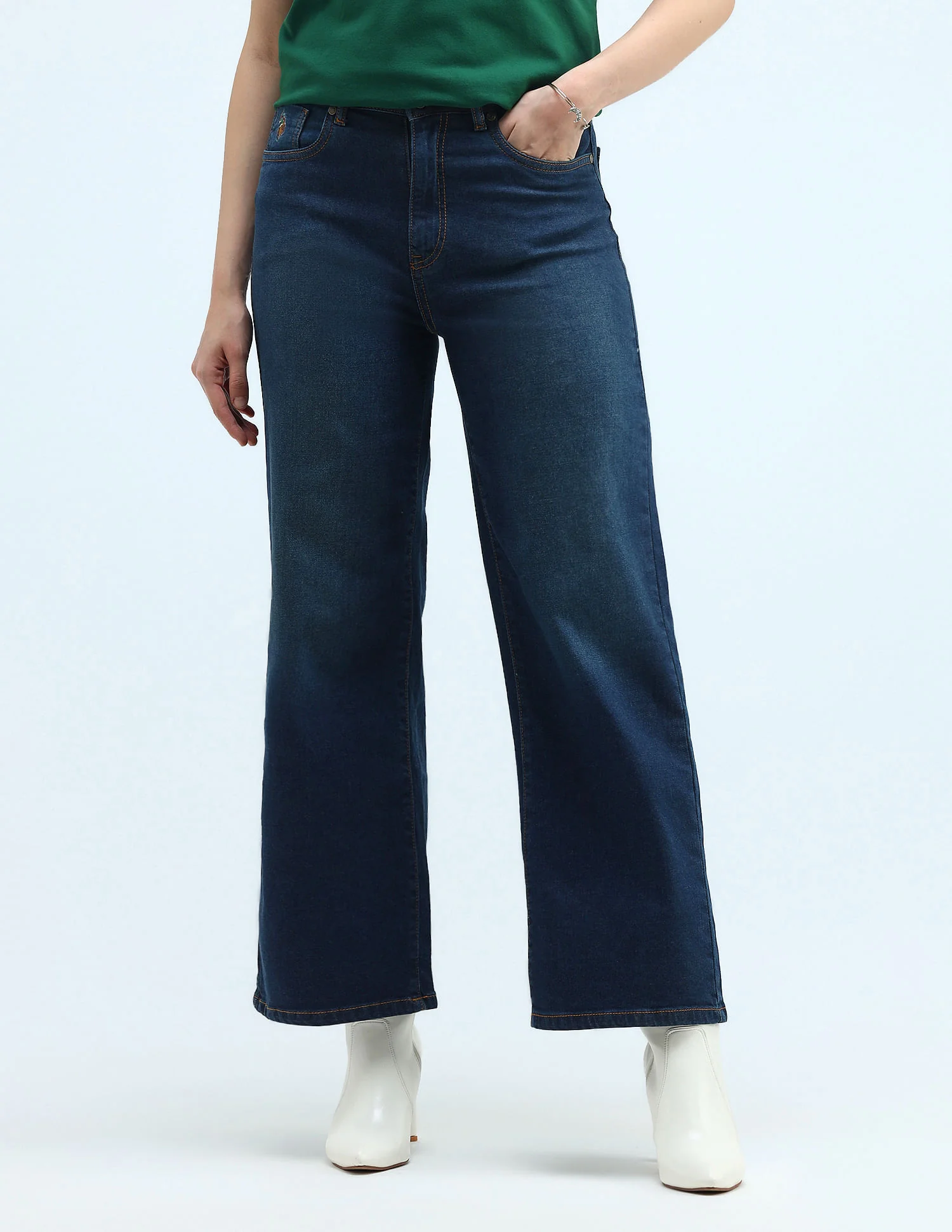 High Rise Wide Leg Jeans - Image 3