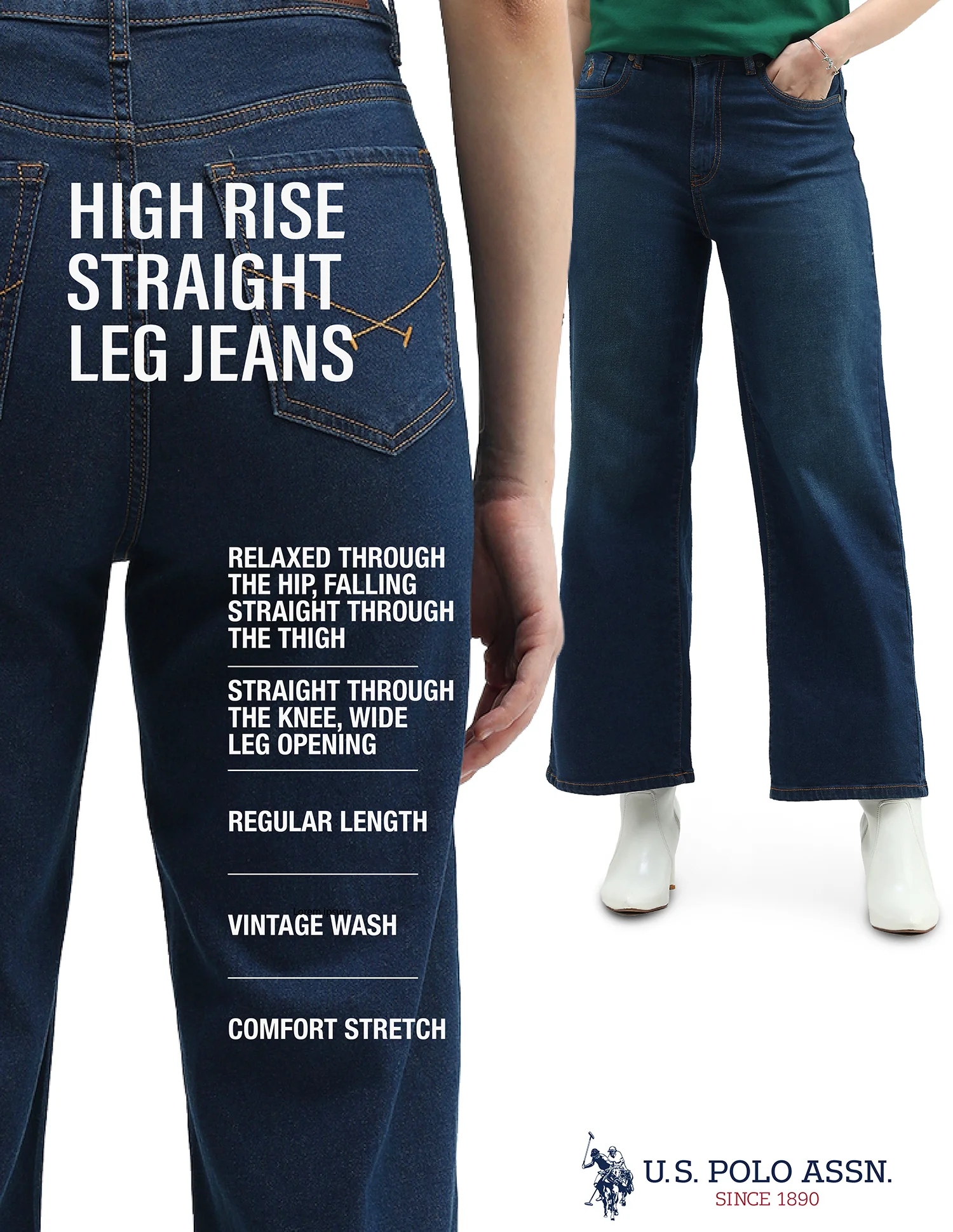 High Rise Wide Leg Jeans - Image 9