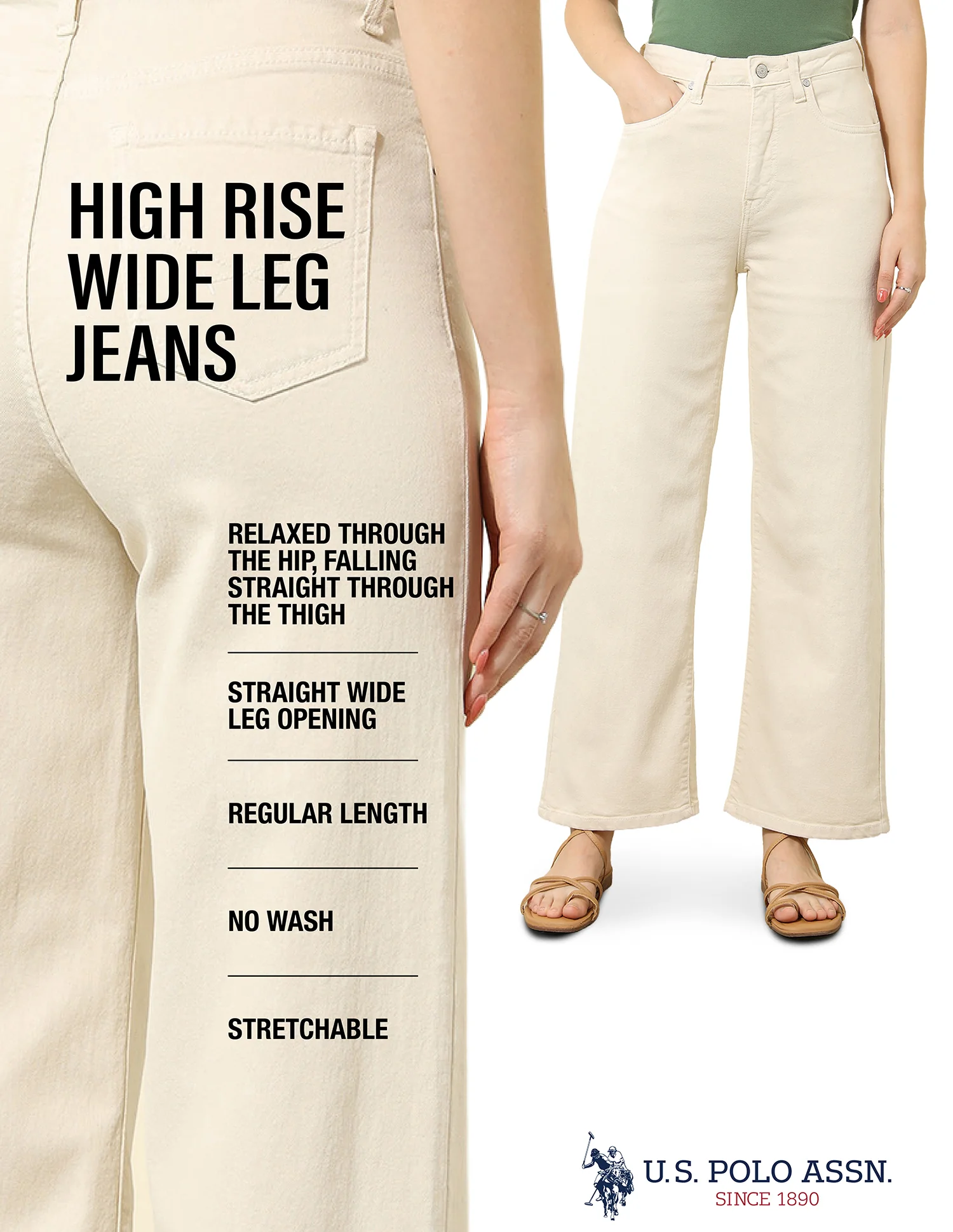 High Rise Wide Leg Jeans - Image 9