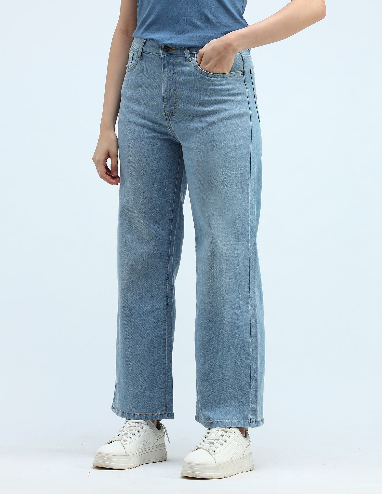 High Rise Wide Leg Jeans - Image 4