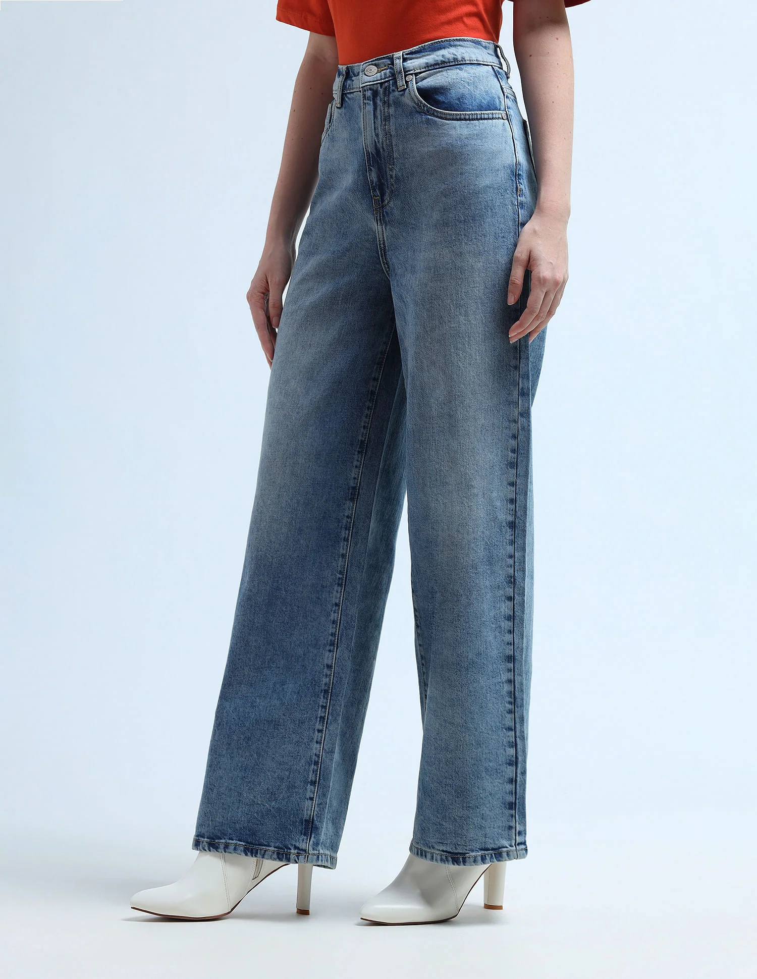 High Rise Wide Leg Jeans - Image 4