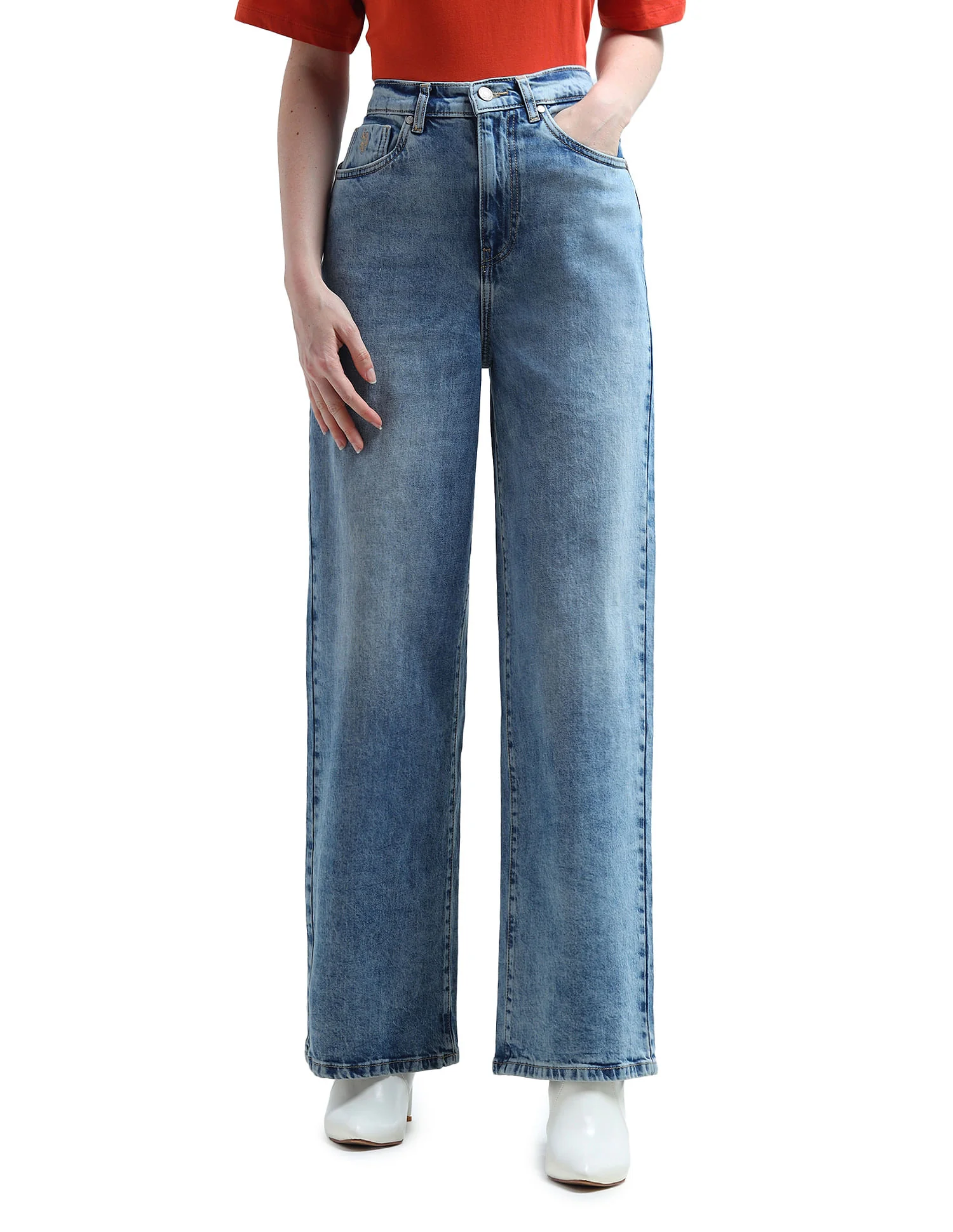 High Rise Wide Leg Jeans - Image 6