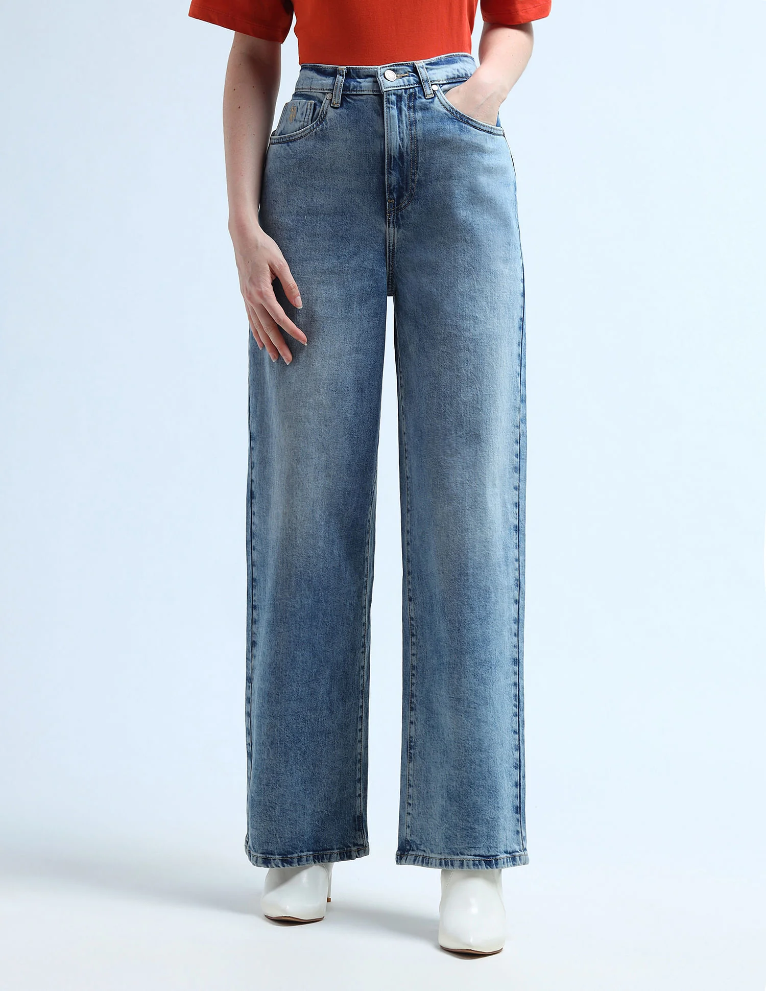 High Rise Wide Leg Jeans - Image 7
