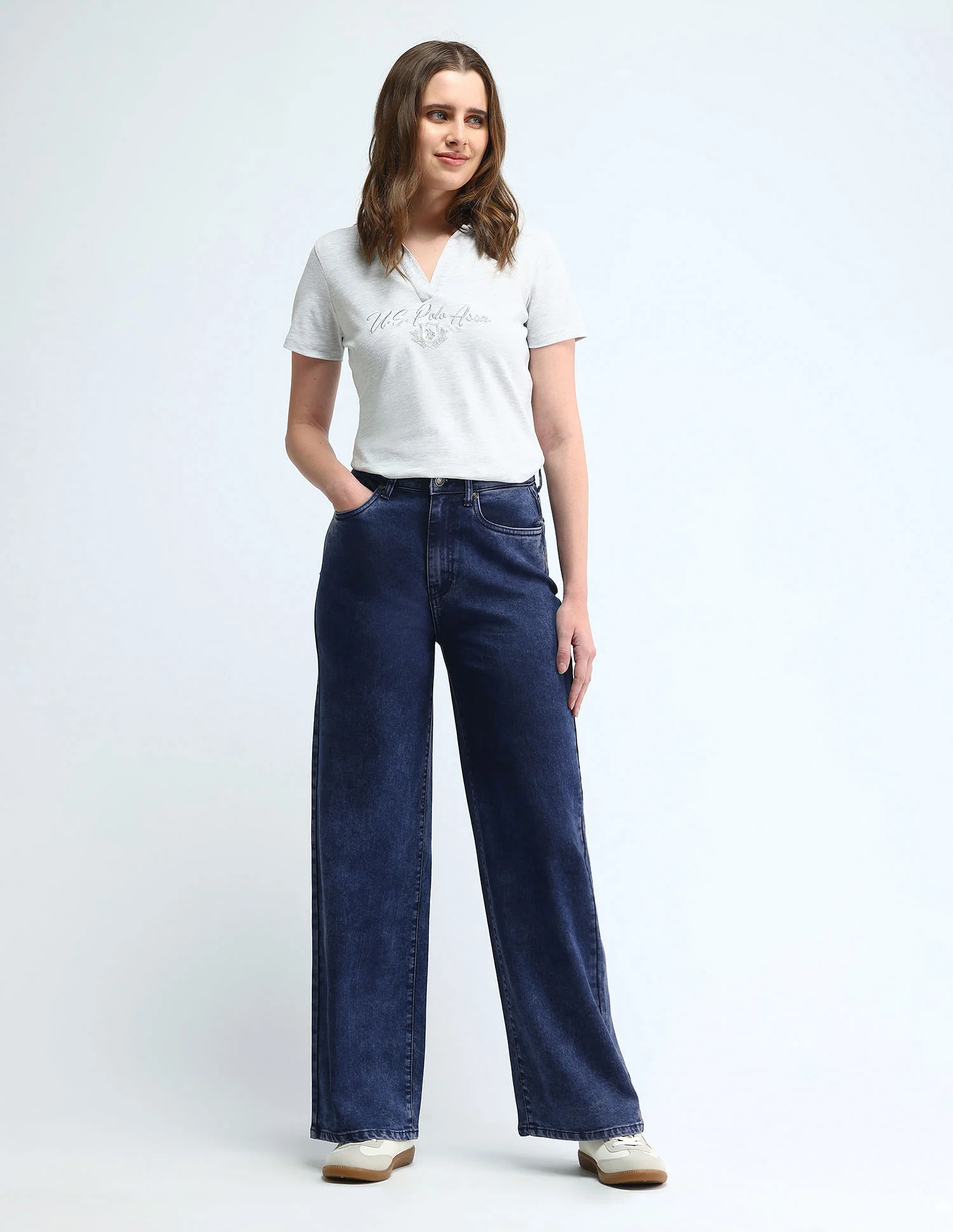 High Rise Wide Leg Jeans - Image 3