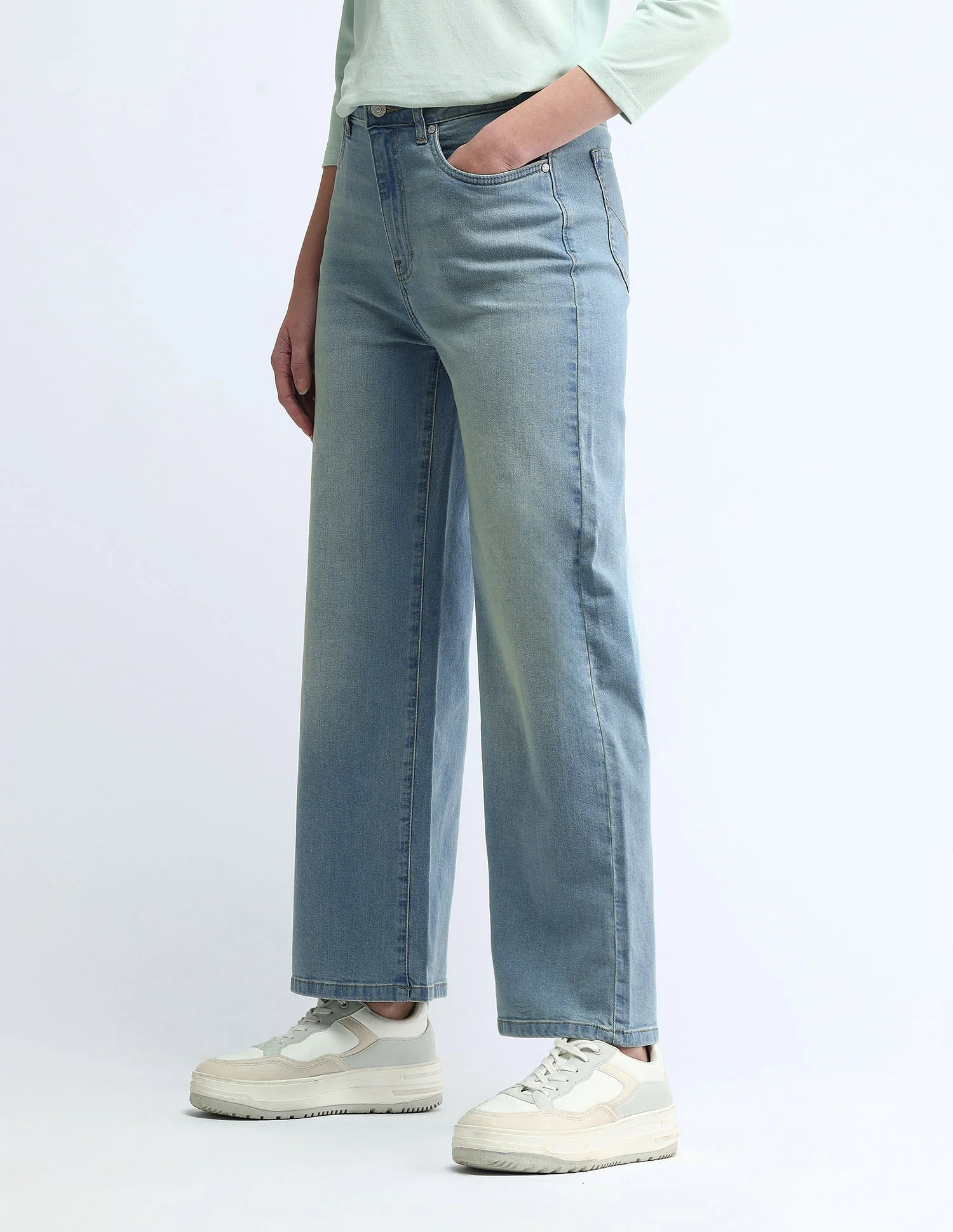 High Rise Wide Leg Jeans - Image 4