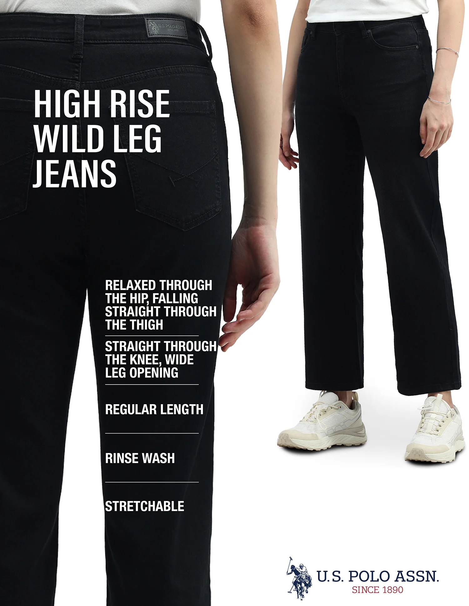High Rise Wide Leg Jeans - Image 9