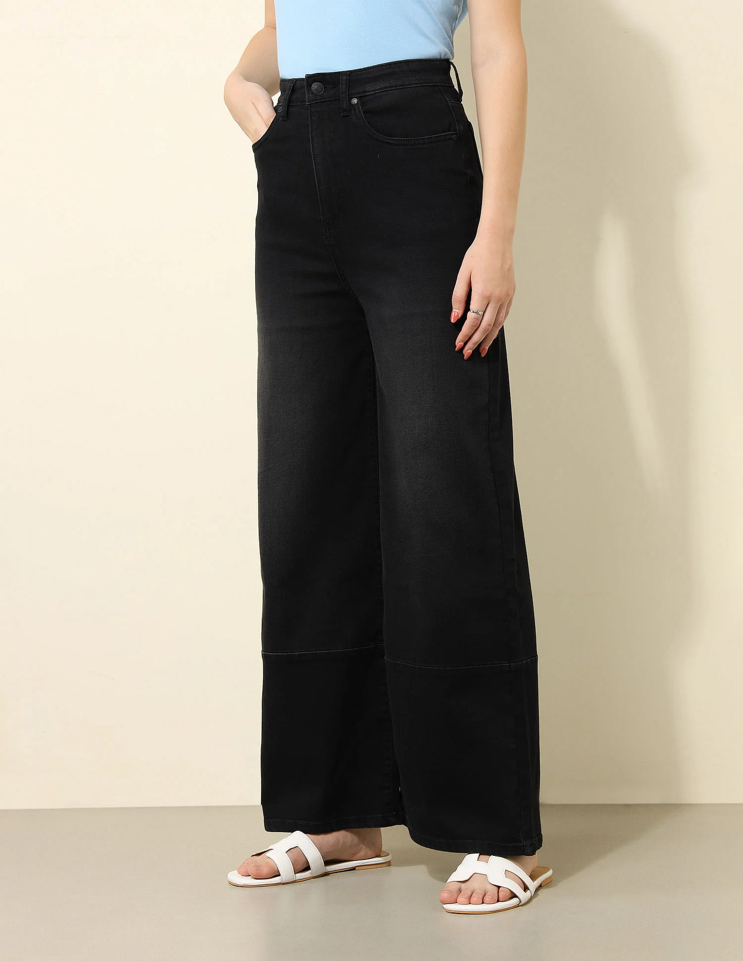 High Rise Wide Leg Jeans - Image 4