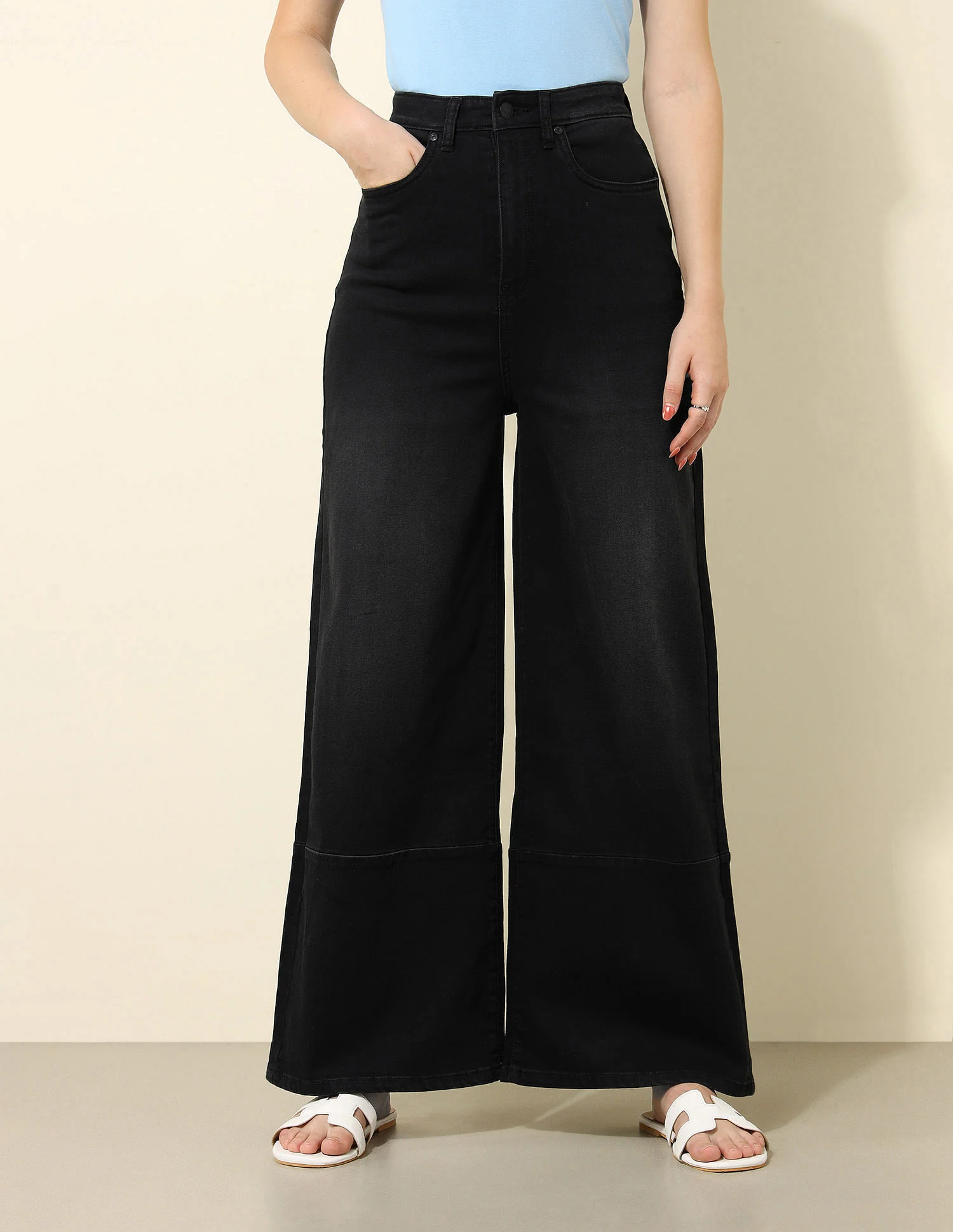 High Rise Wide Leg Jeans - Image 6