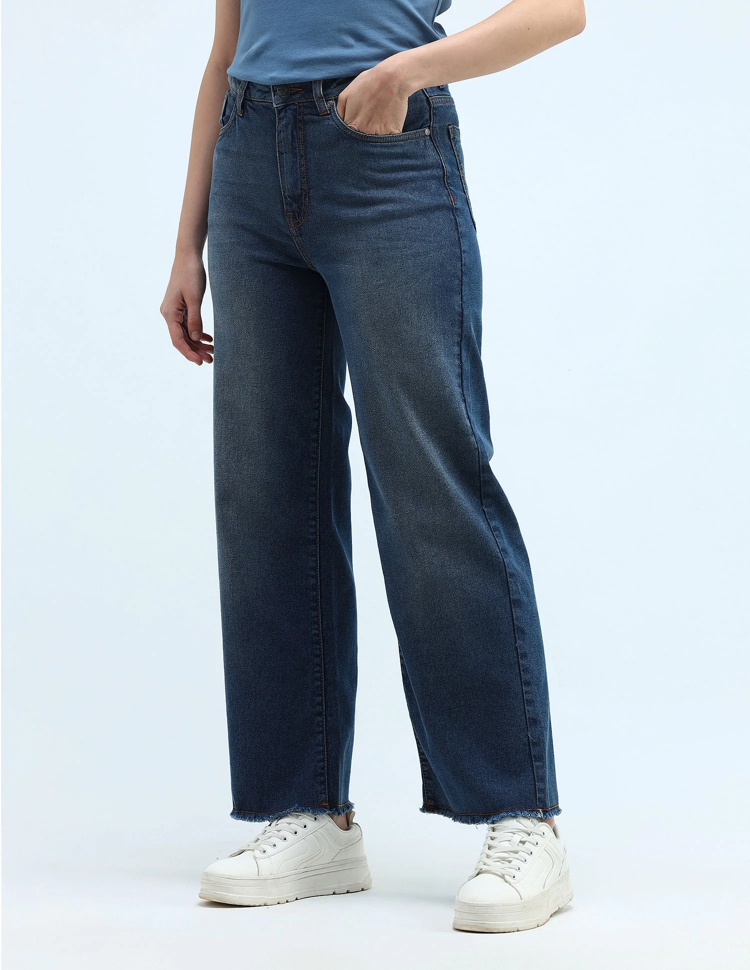High Rise Wide Leg Jeans - Image 4