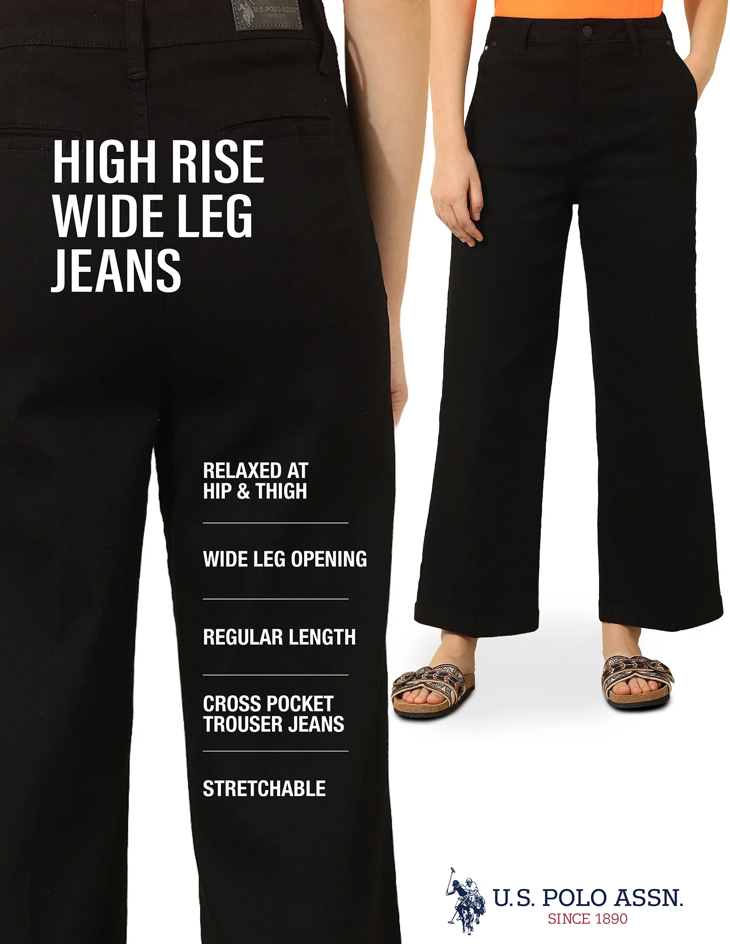 High Rise Wide Leg Jeans - Image 9