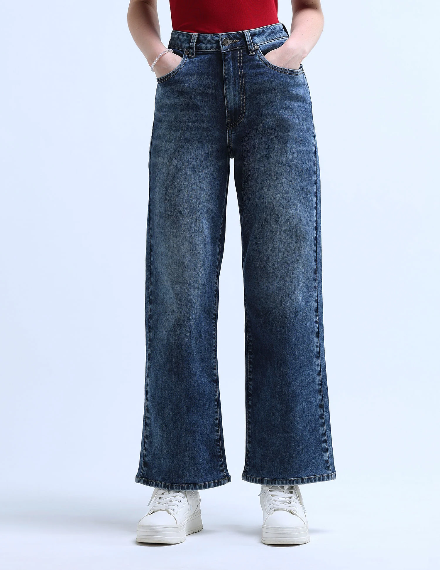 High Rise Wide Leg Jeans