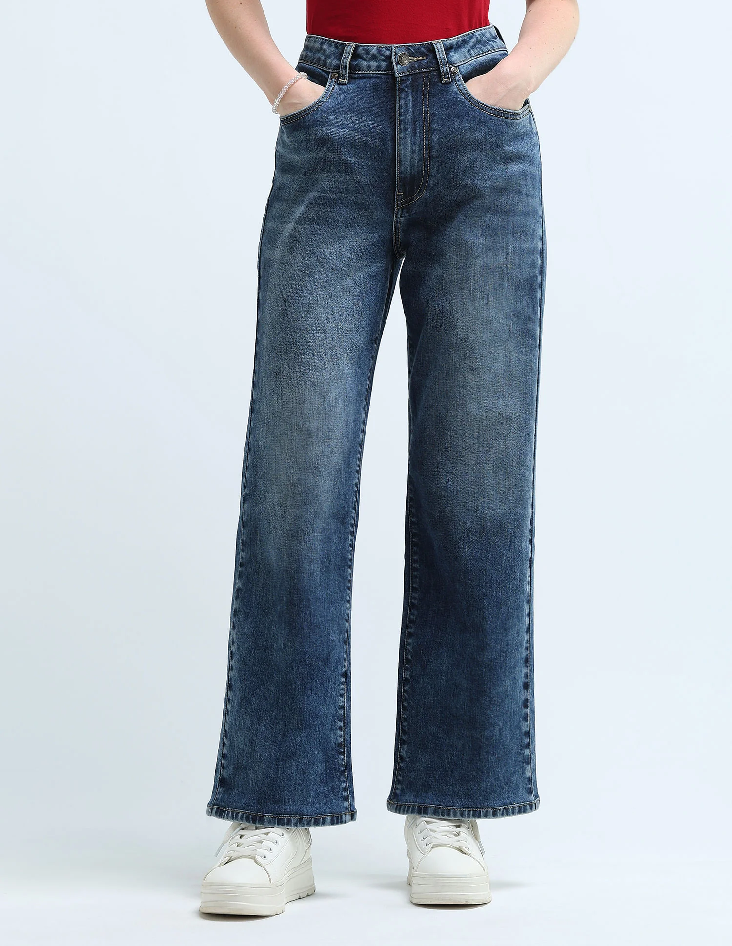 High Rise Wide Leg Jeans - Image 6