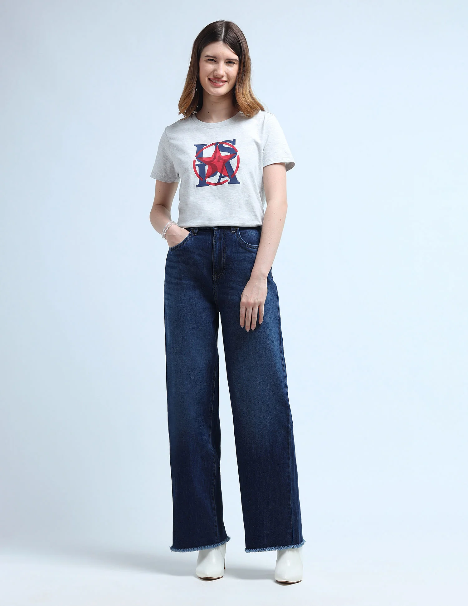 High Rise Wide Leg Jeans - Image 3