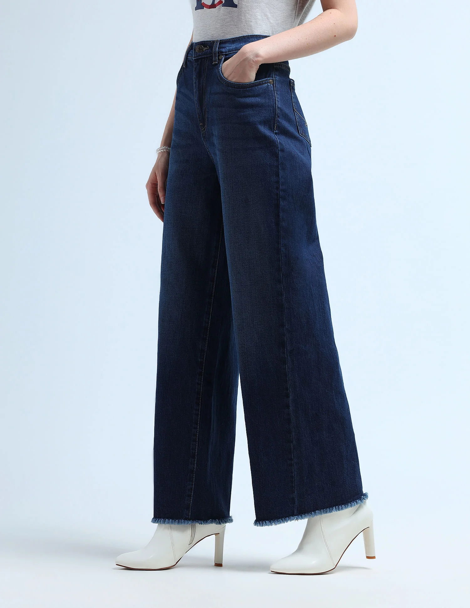 High Rise Wide Leg Jeans - Image 4