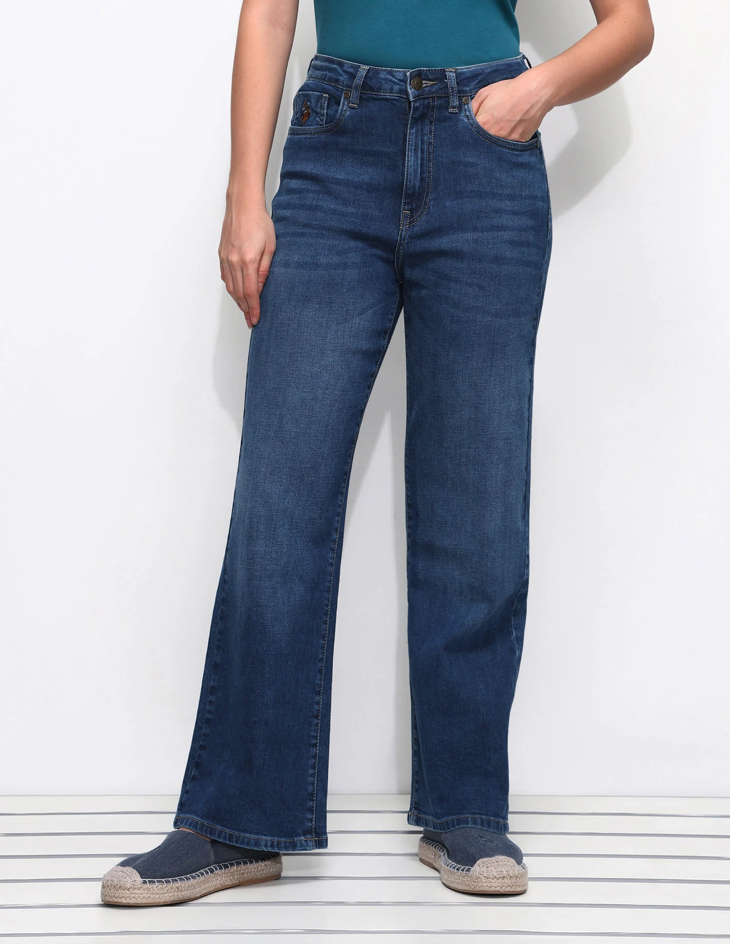 High Rise Wide Leg Jeans