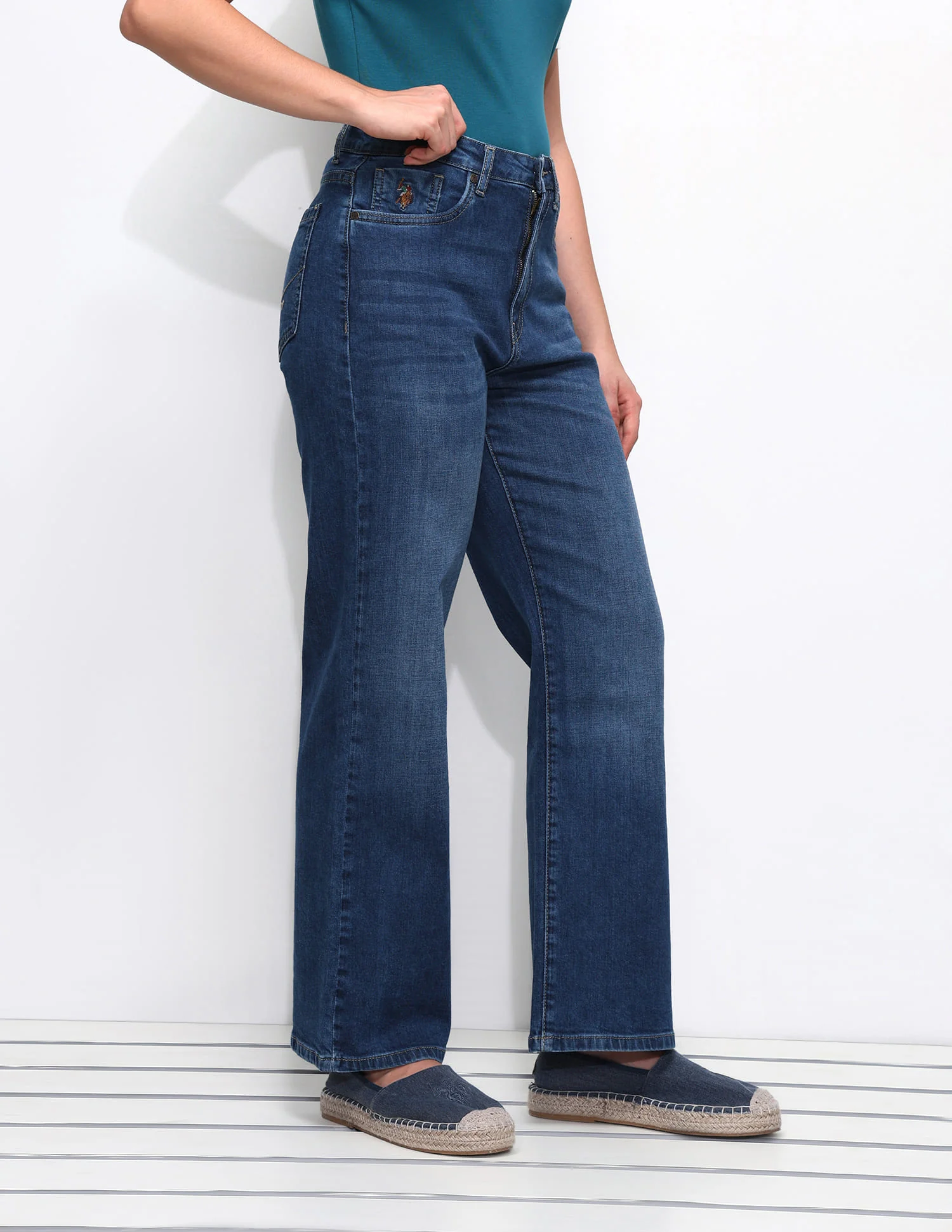 High Rise Wide Leg Jeans - Image 4