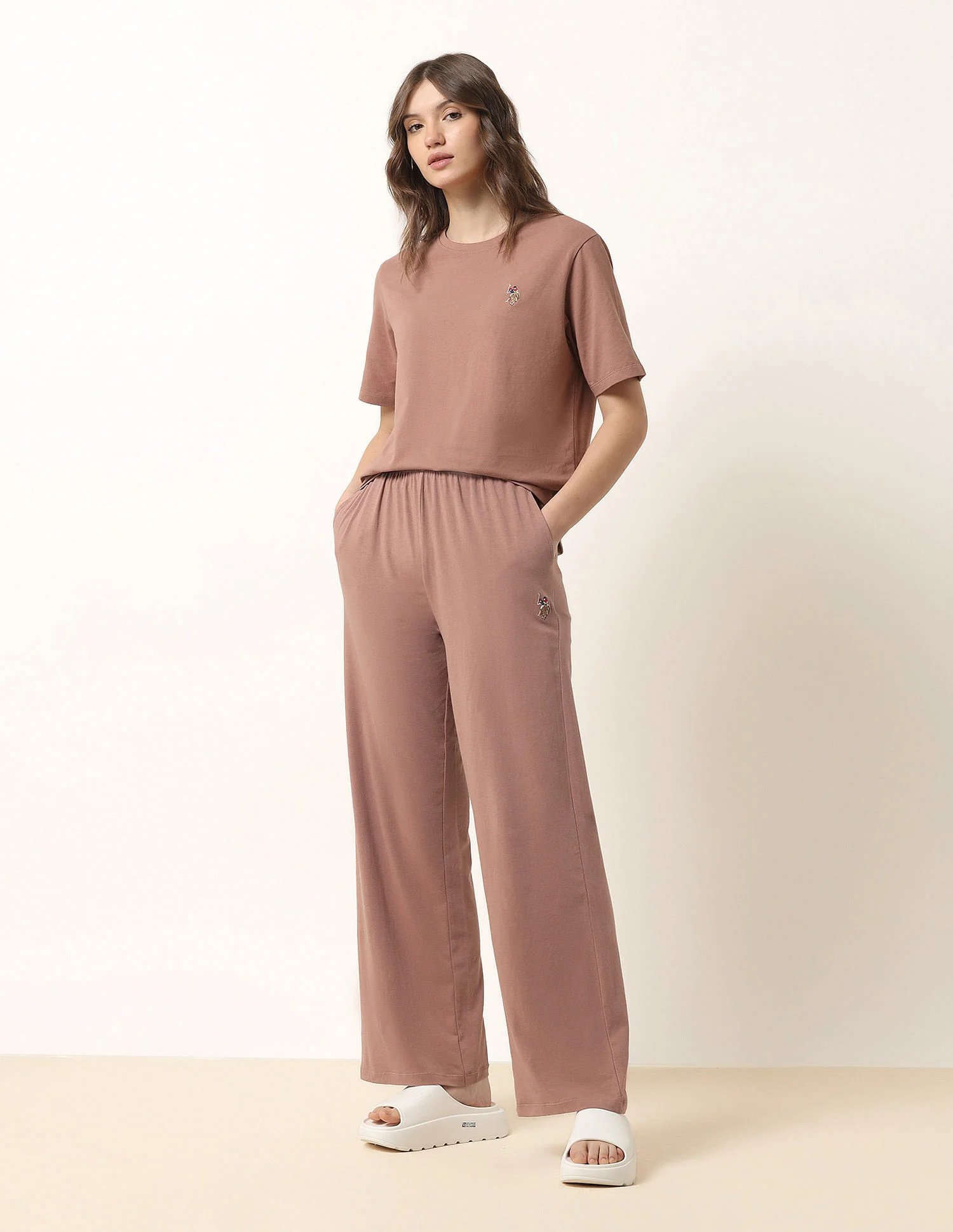 High-Rise Wide Leg Lounge Pants - Image 3