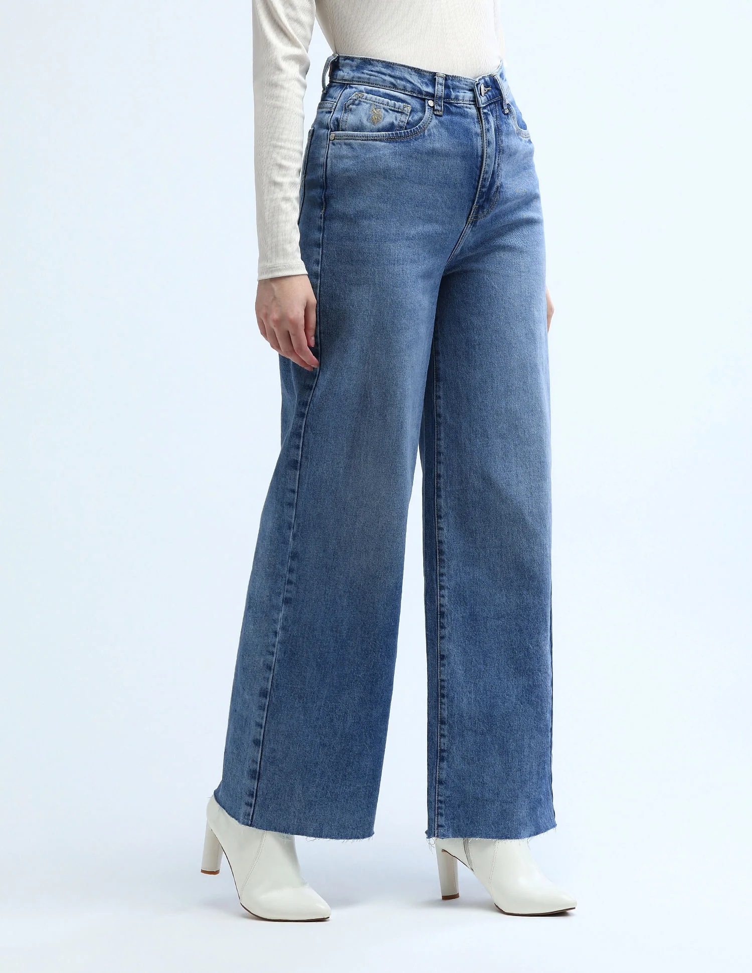 High Rise Wideleg Jeans - Image 4
