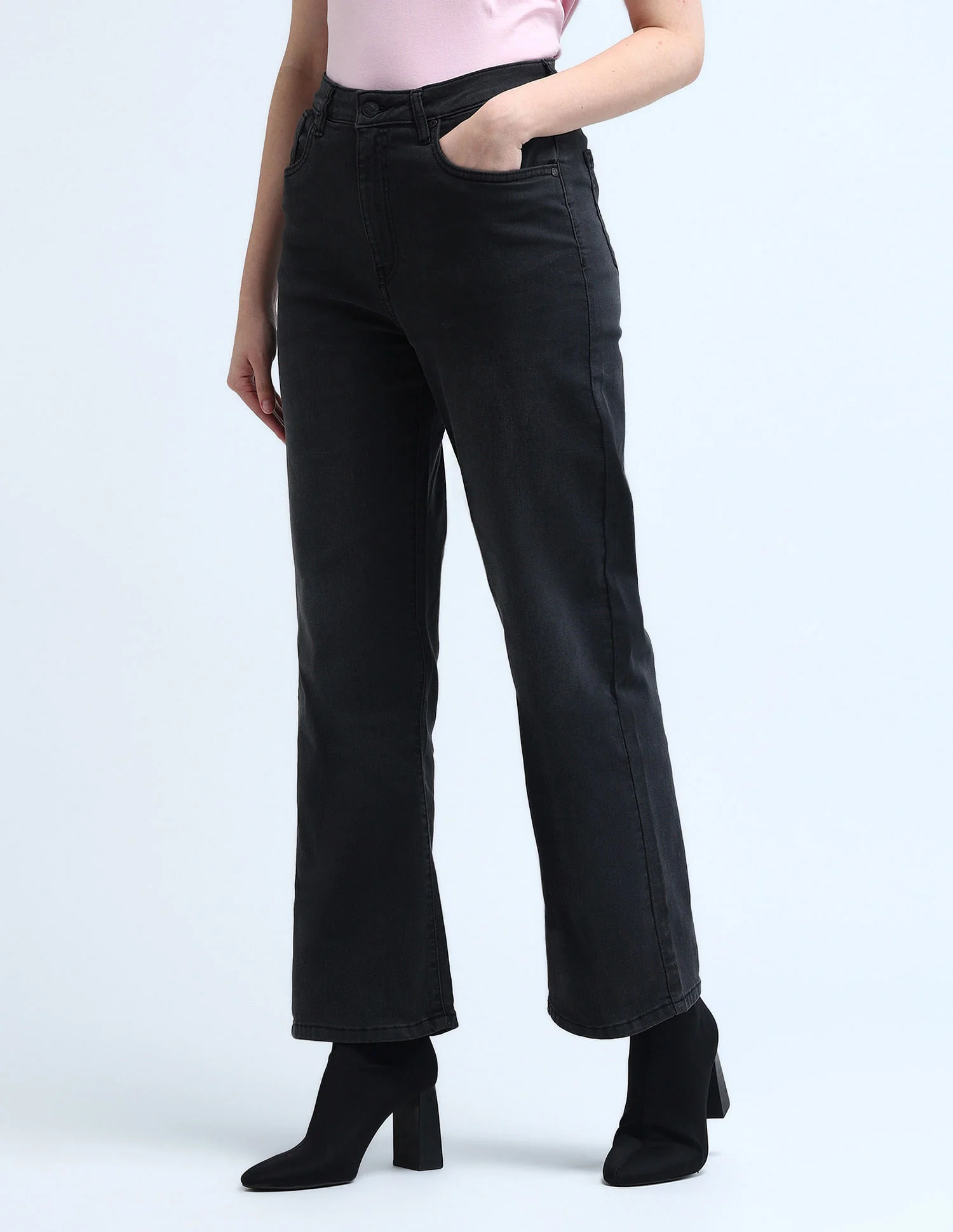 High Rise Wideleg Jeans - Image 4
