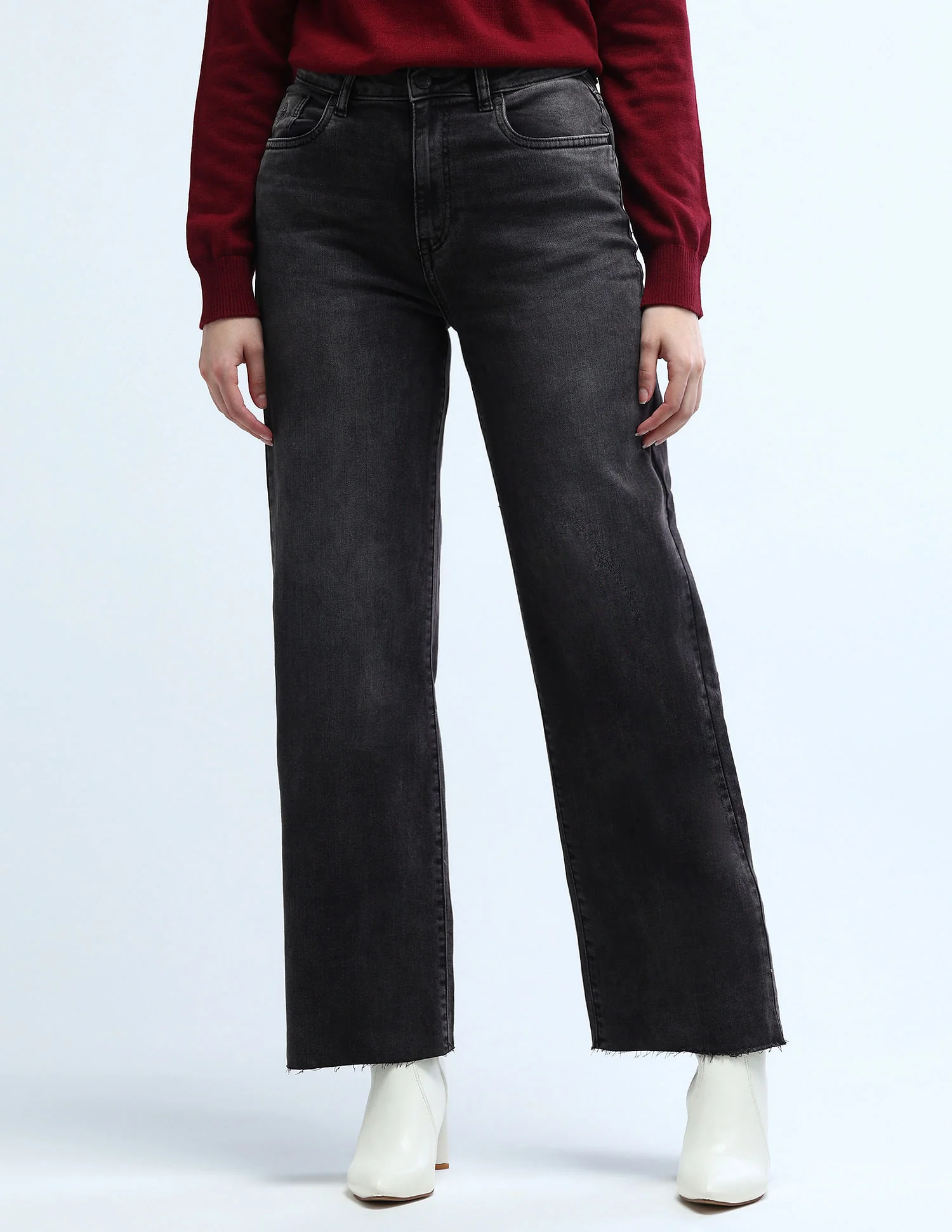 High Rise Wideleg Stretchable Jeans - Image 3