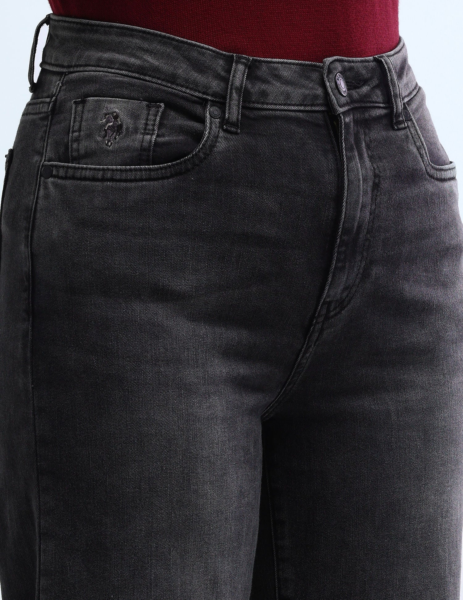 High Rise Wideleg Stretchable Jeans - Image 7