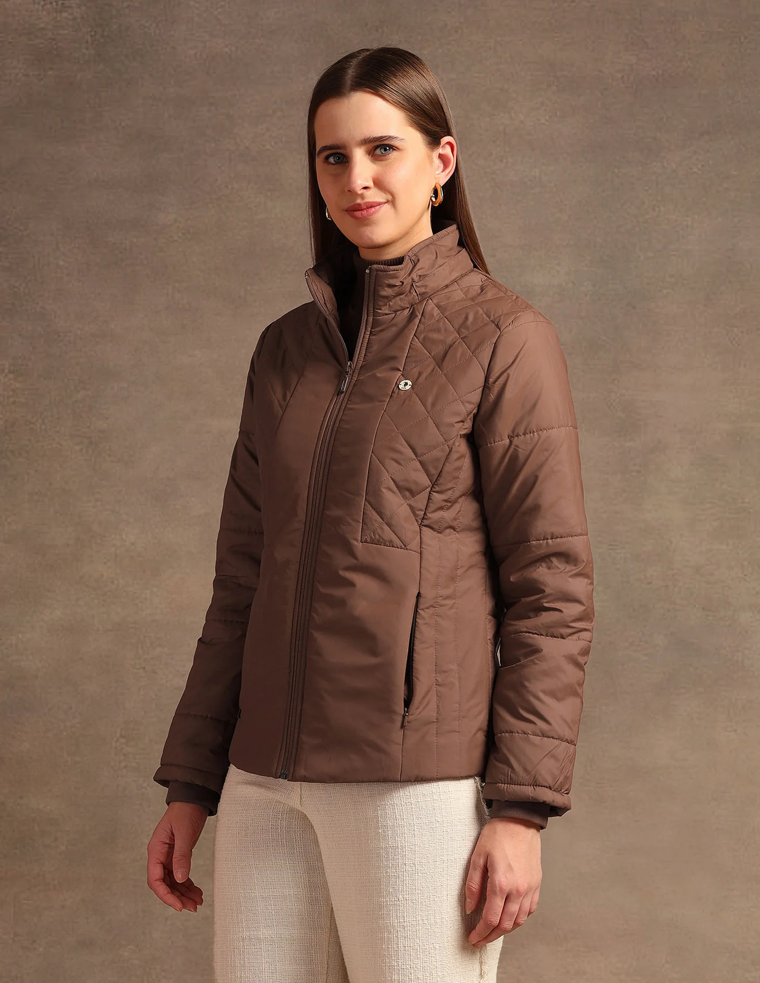 Hooded Solid Padded Jacket - Image 10