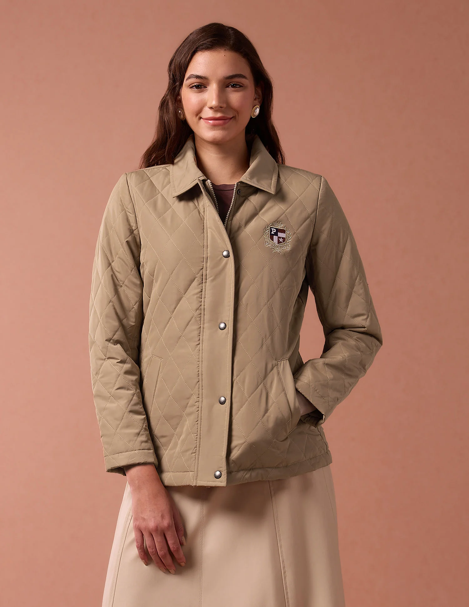 Hooded Solid Quilted Jacket - Image 6