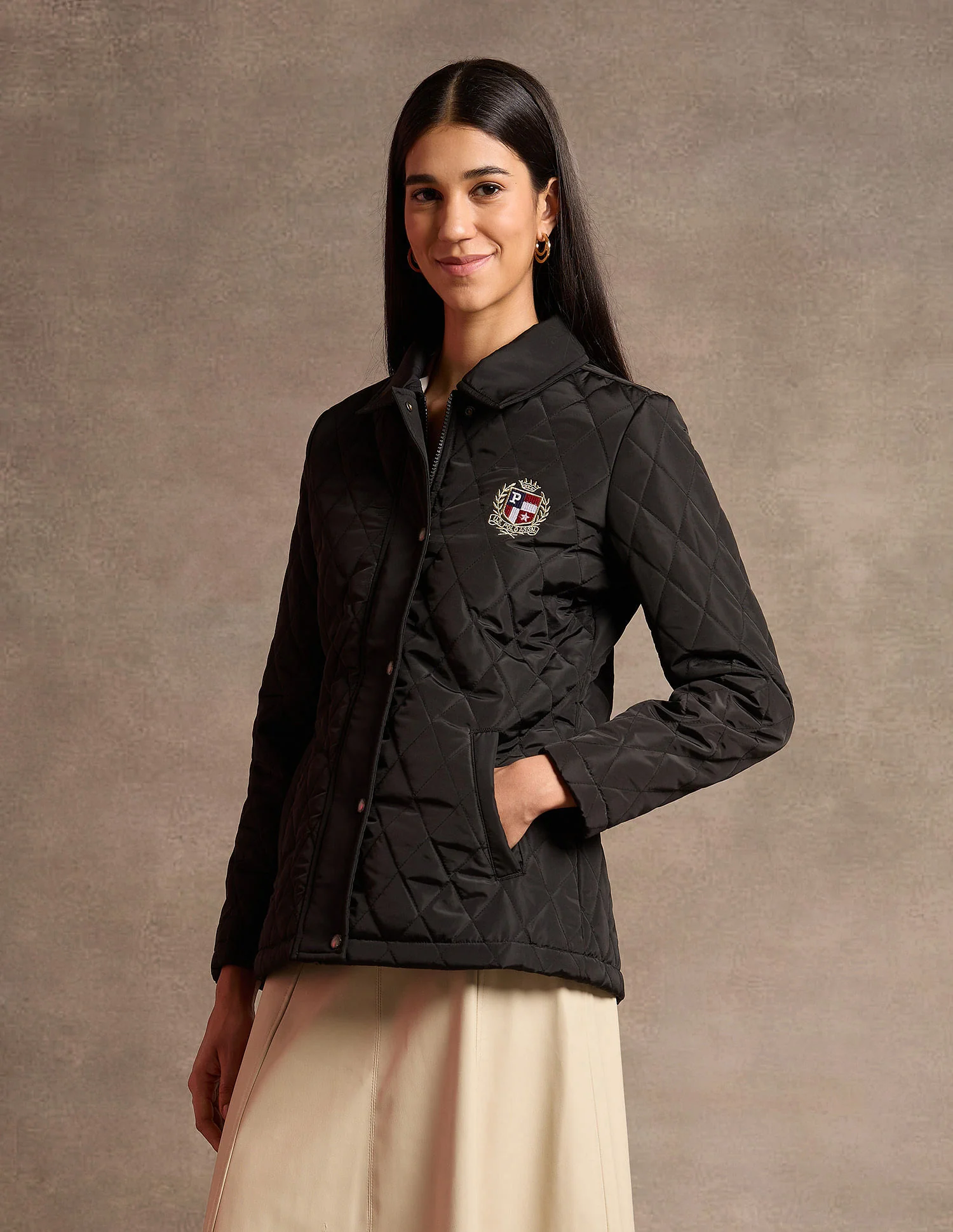 Hooded Solid Quilted Jacket - Image 4