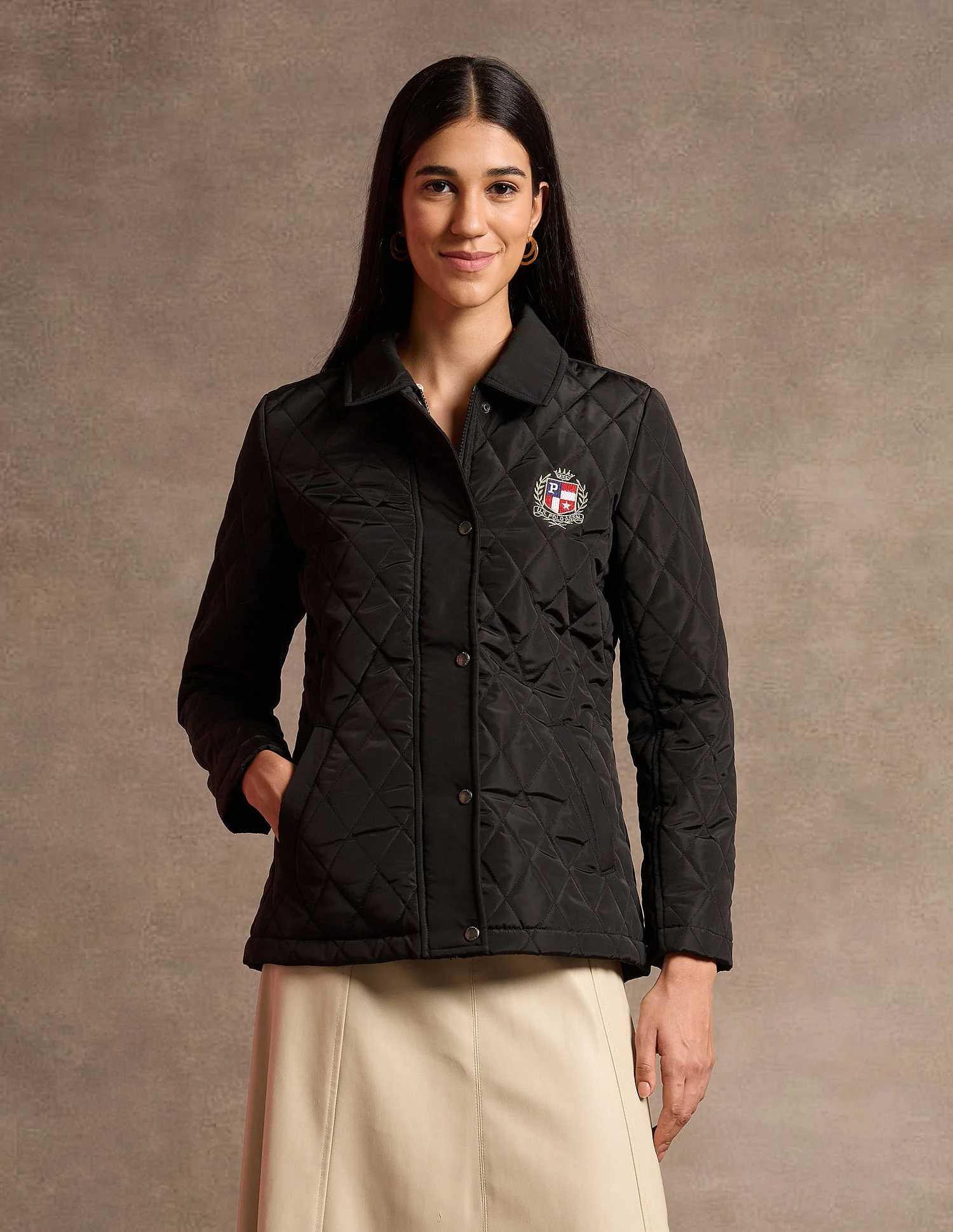 Hooded Solid Quilted Jacket - Image 6