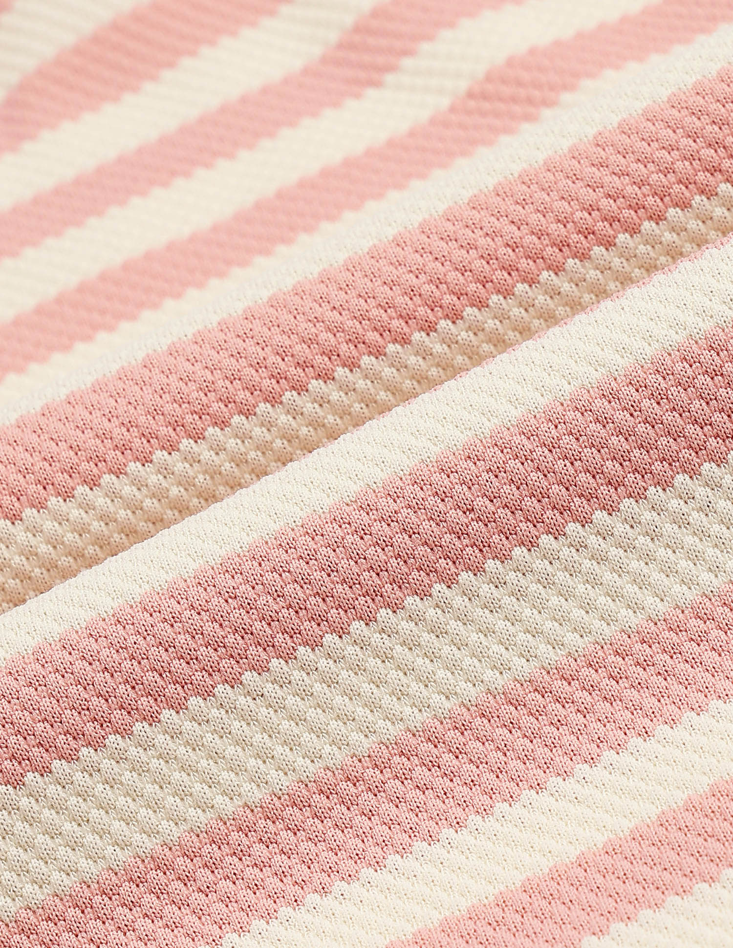Horizontal Striped Key Hole Polo Shirt - Image 2