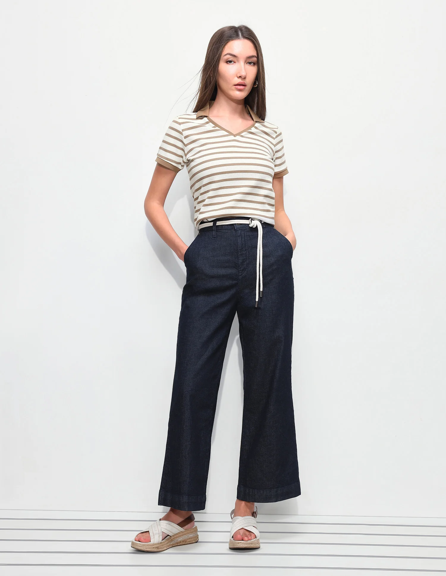 Horizontal Striped Regular Fit Polo Shirt - Image 3