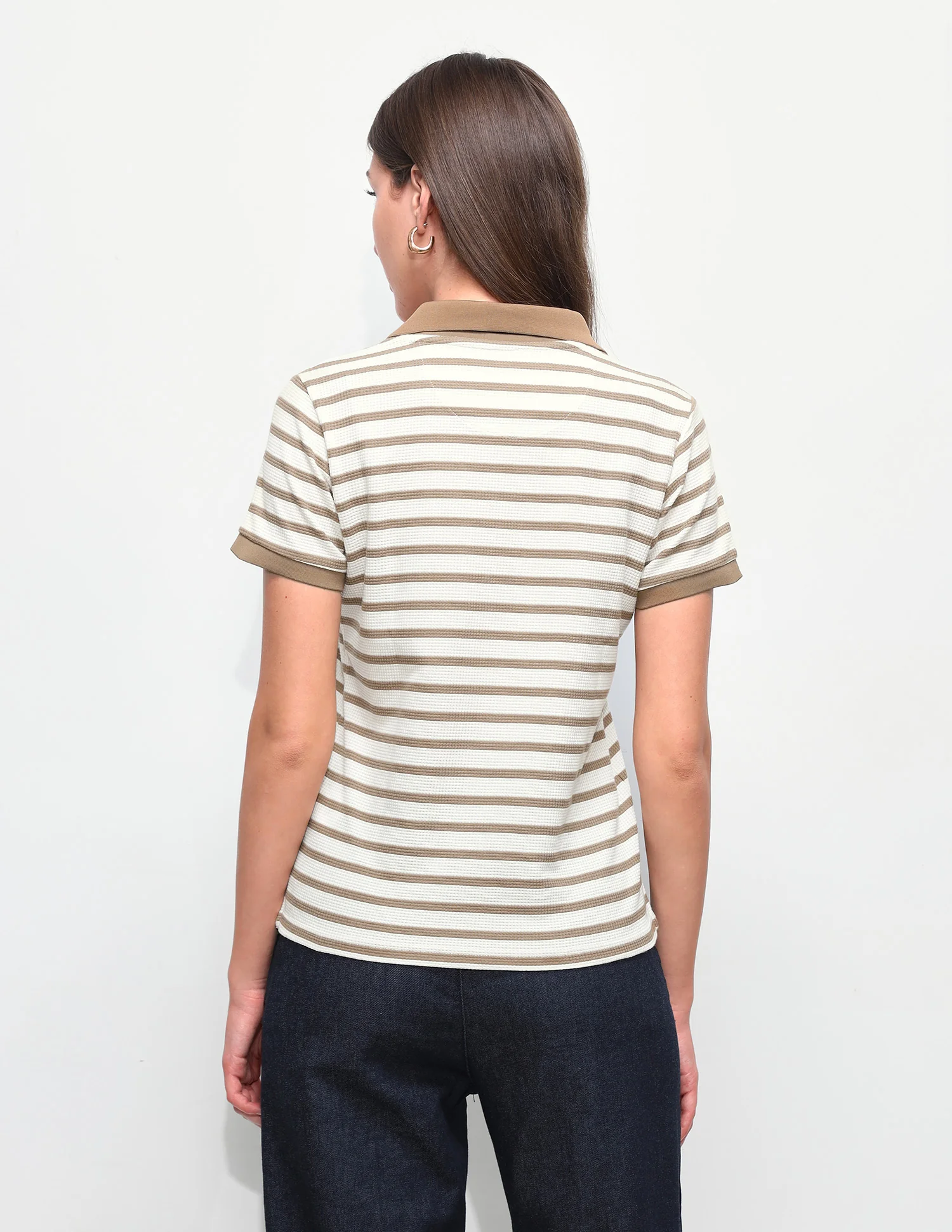 Horizontal Striped Regular Fit Polo Shirt - Image 5