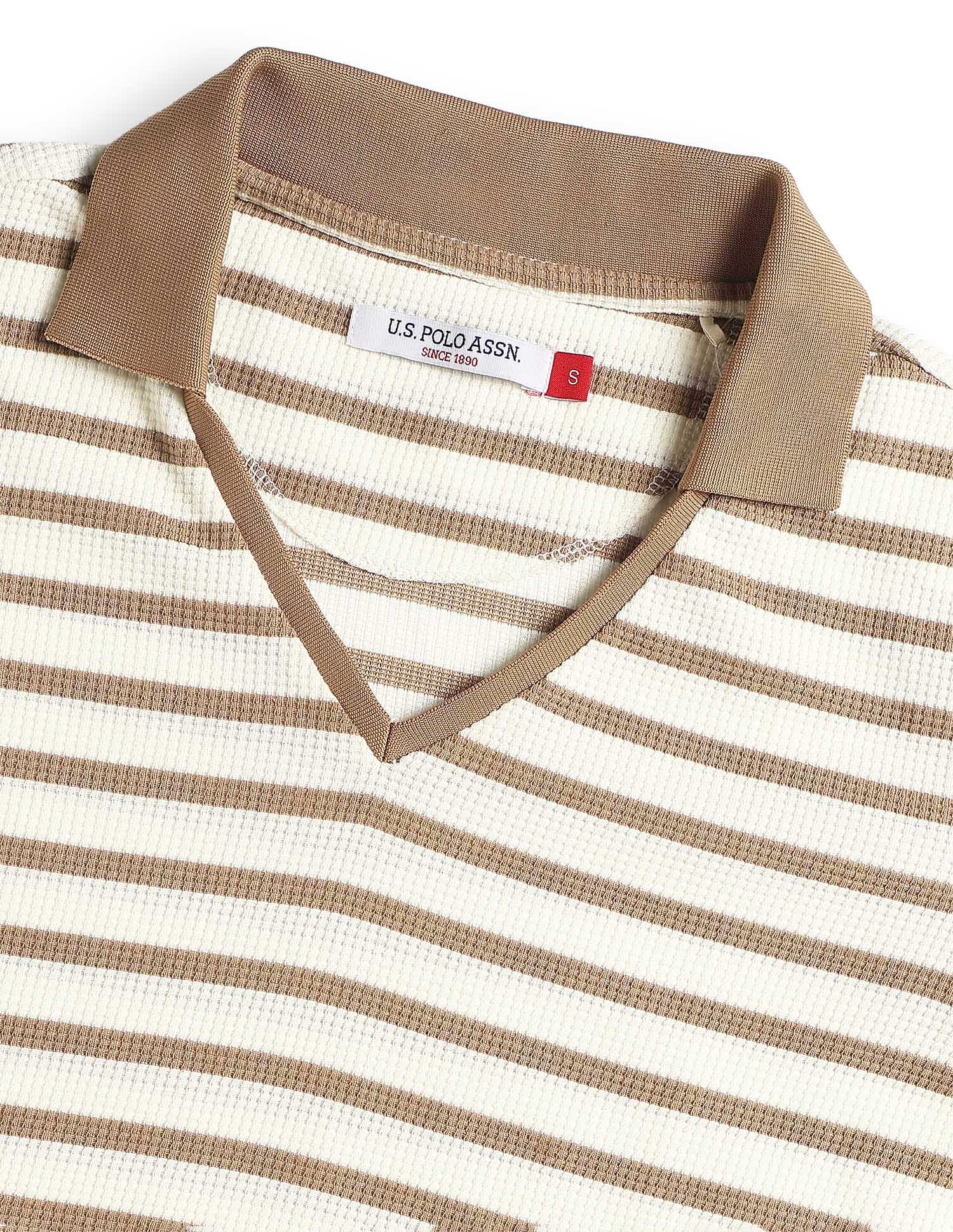 Horizontal Striped Regular Fit Polo Shirt - Image 8