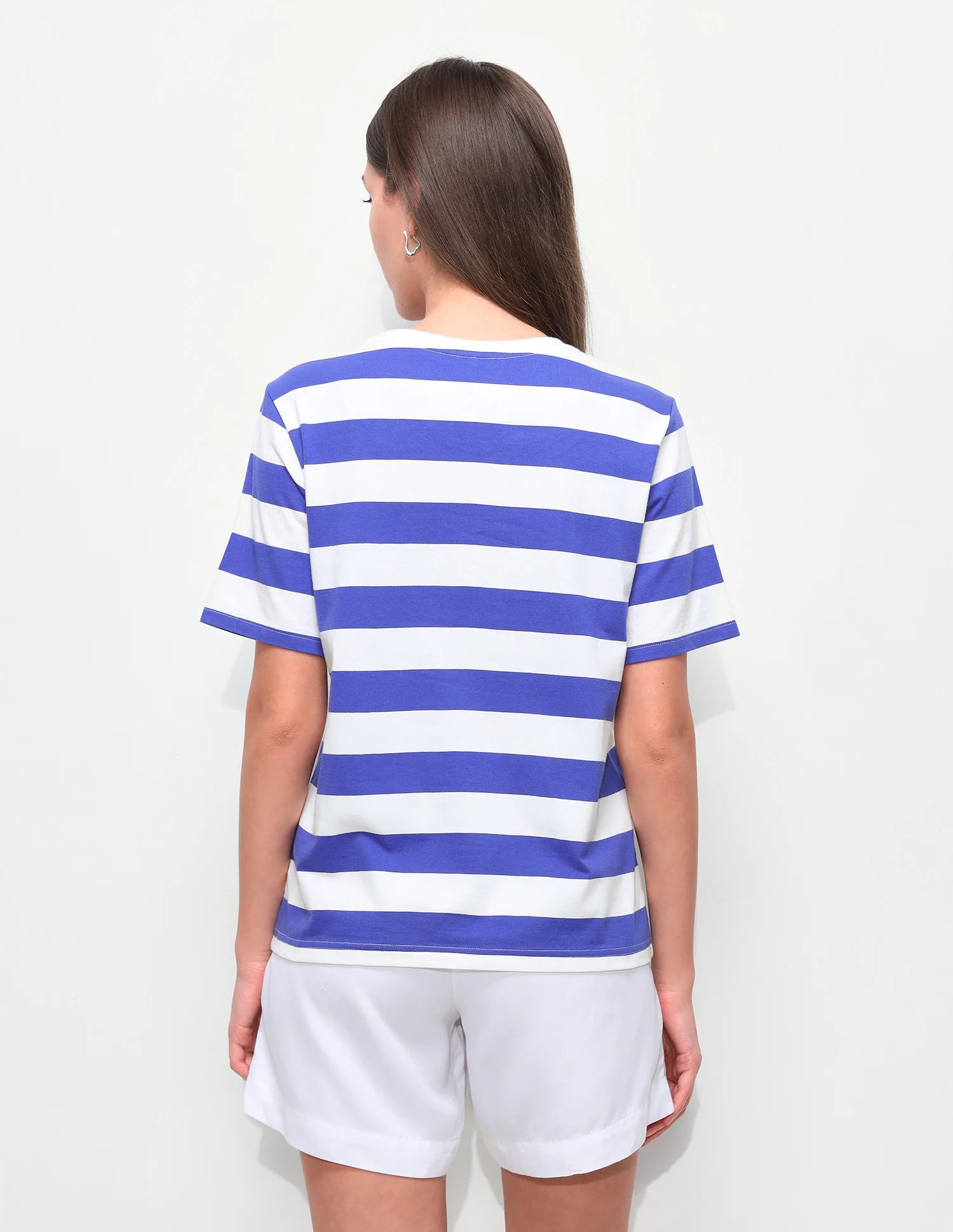 Horizontal Striped Relaxed Fit T-Shirt - Image 5
