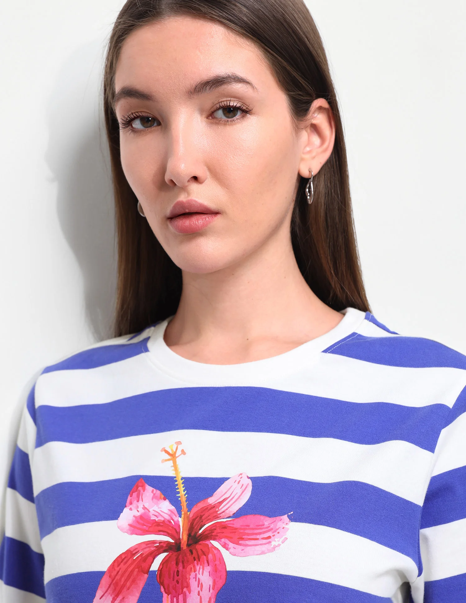 Horizontal Striped Relaxed Fit T-Shirt - Image 7