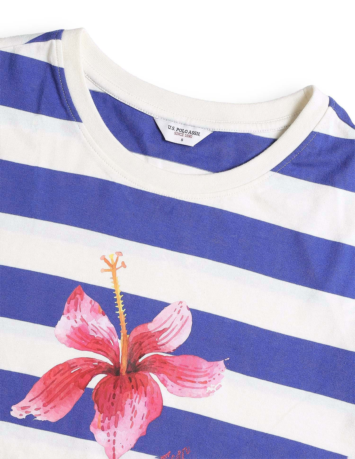 Horizontal Striped Relaxed Fit T-Shirt - Image 8
