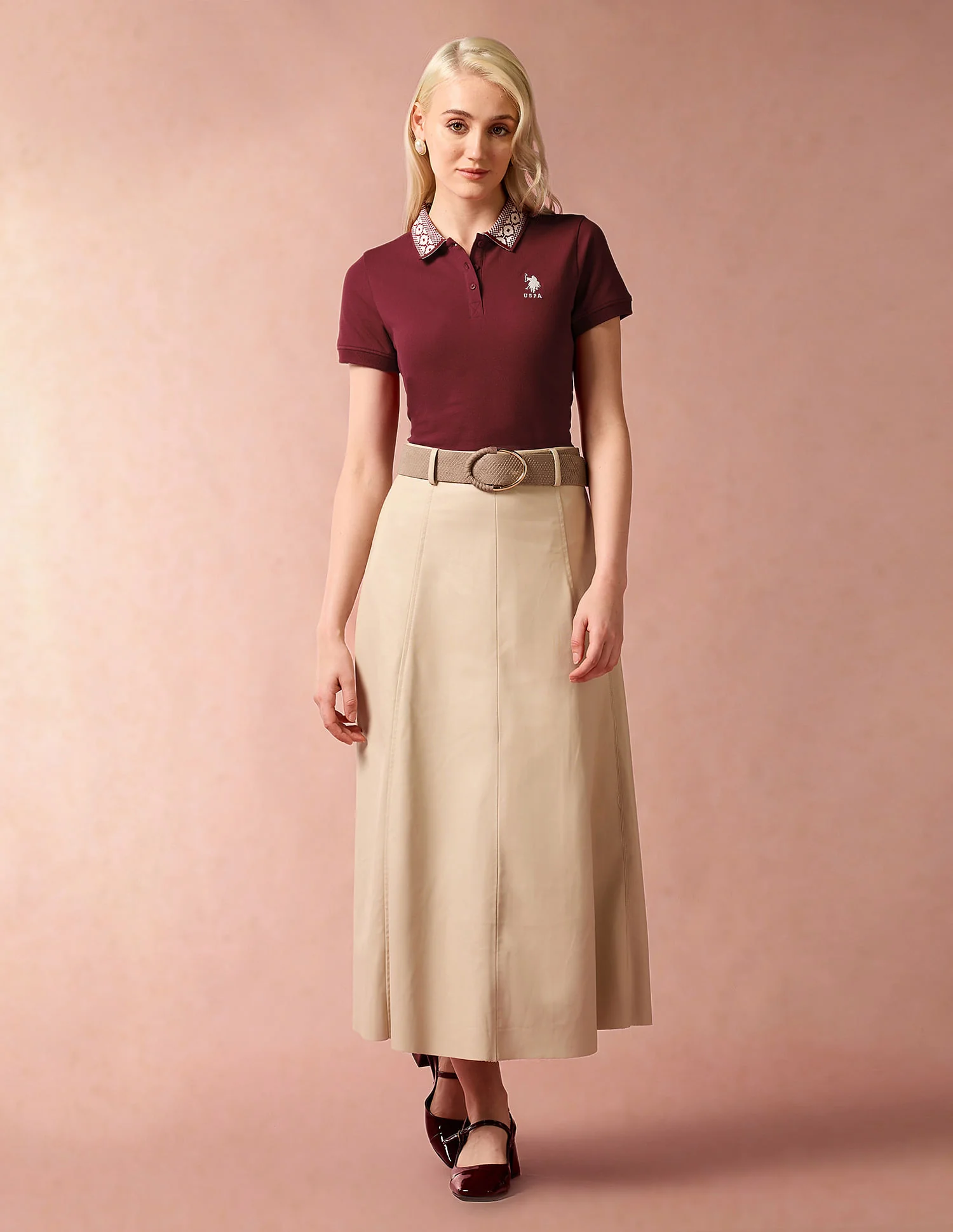 Jacquard Collar Polo Shirt - Image 3