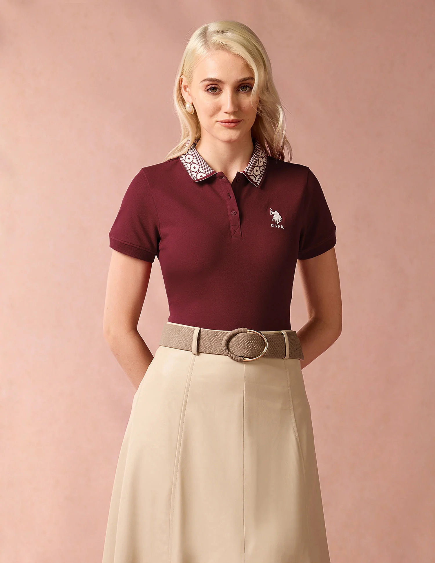 Jacquard Collar Polo Shirt - Image 6