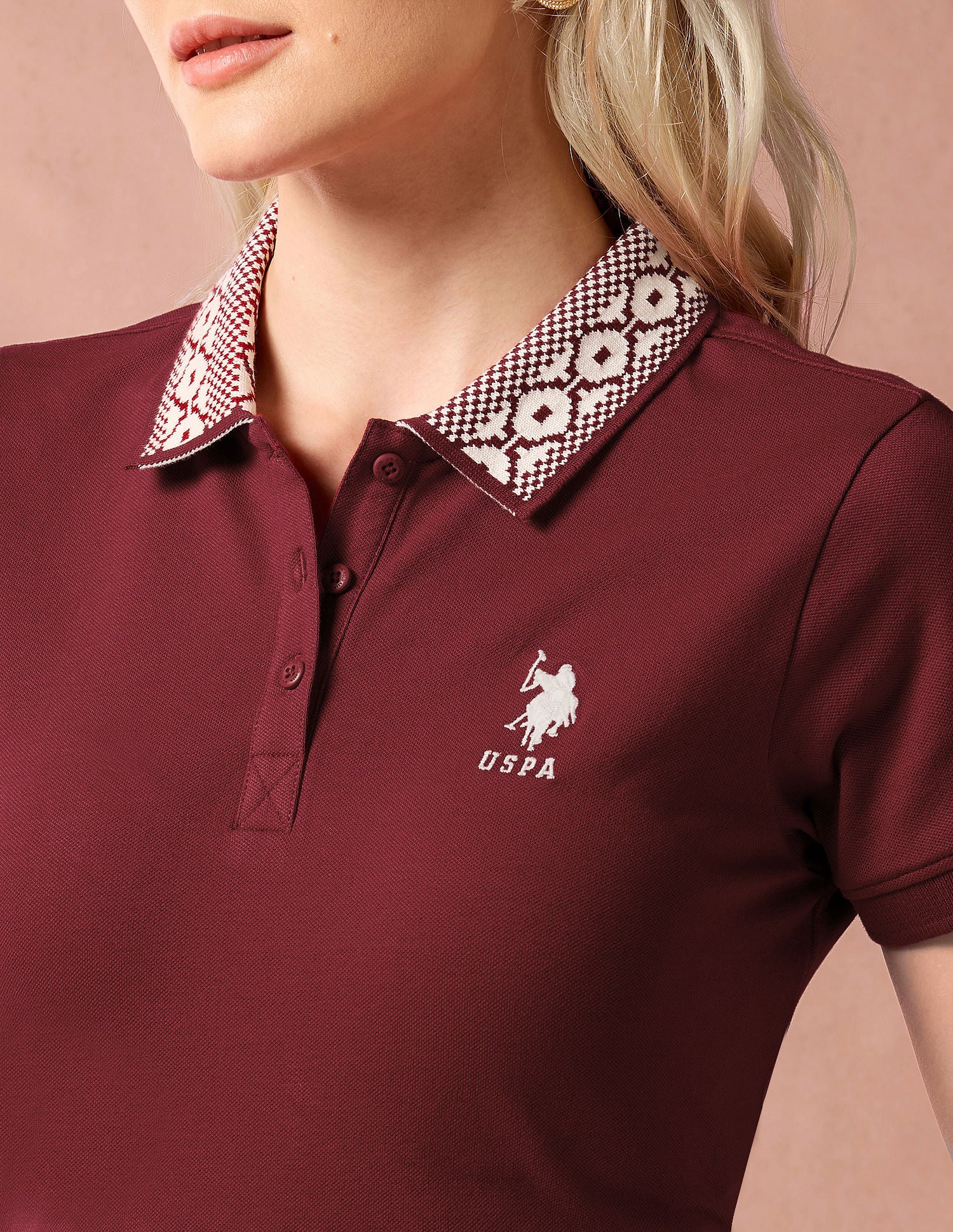 Jacquard Collar Polo Shirt - Image 7