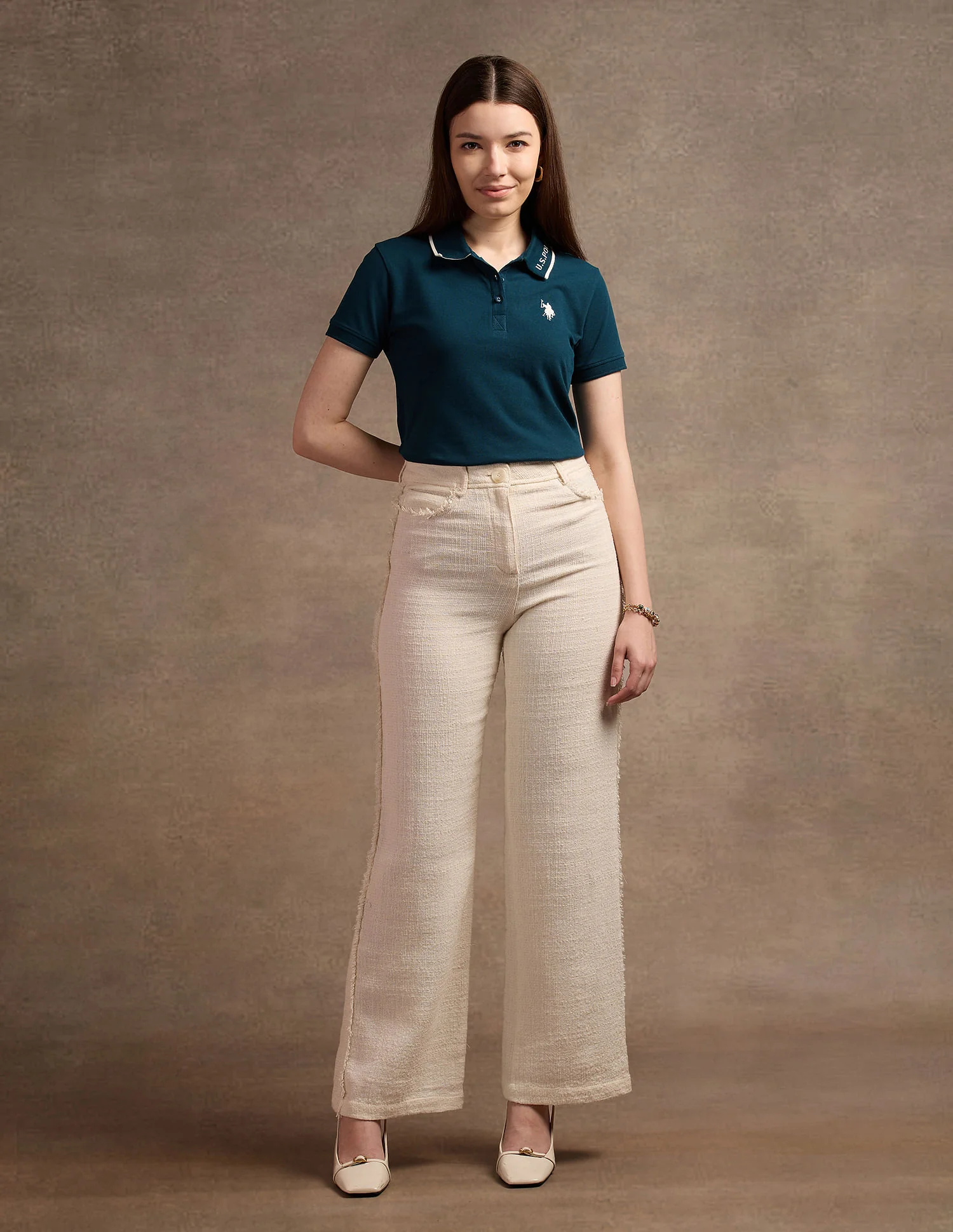 Jacquard Collar Polo Shirt - Image 3