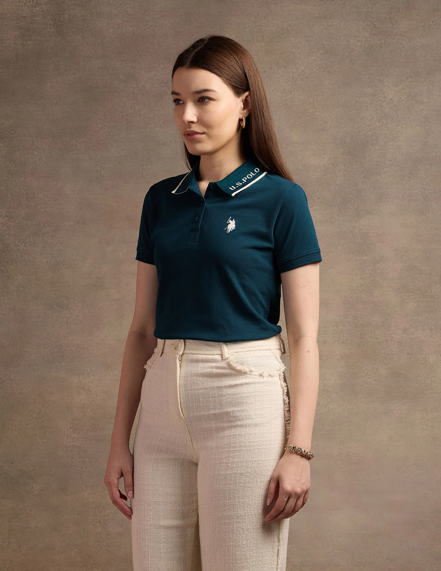 Jacquard Collar Polo Shirt - Image 4