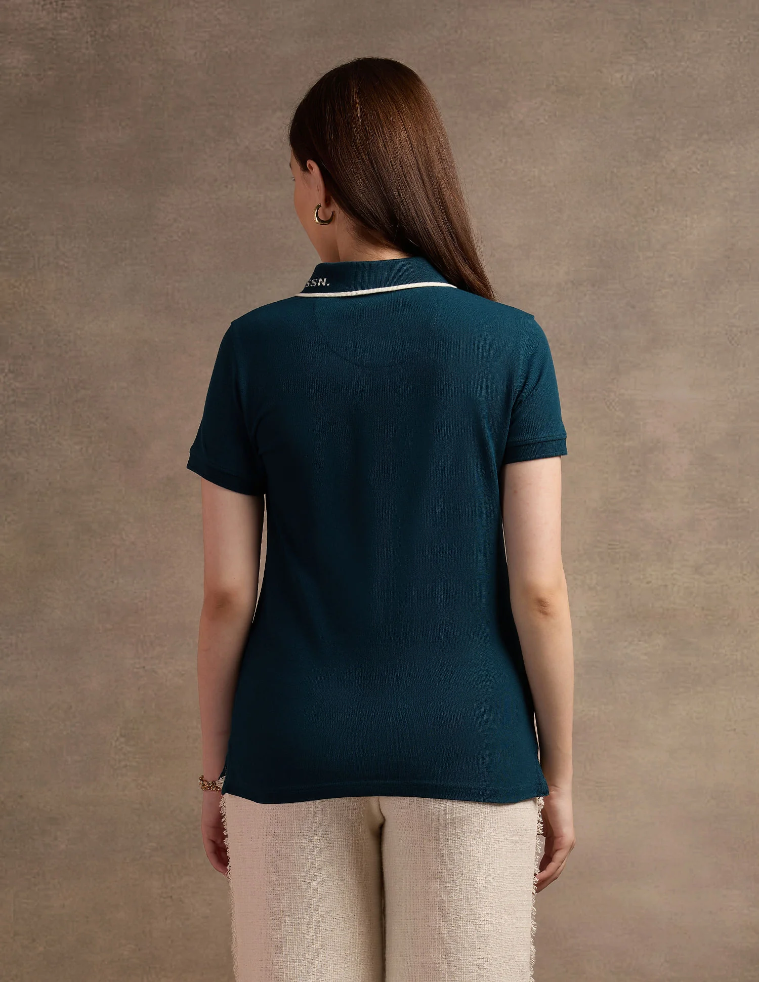 Jacquard Collar Polo Shirt - Image 5