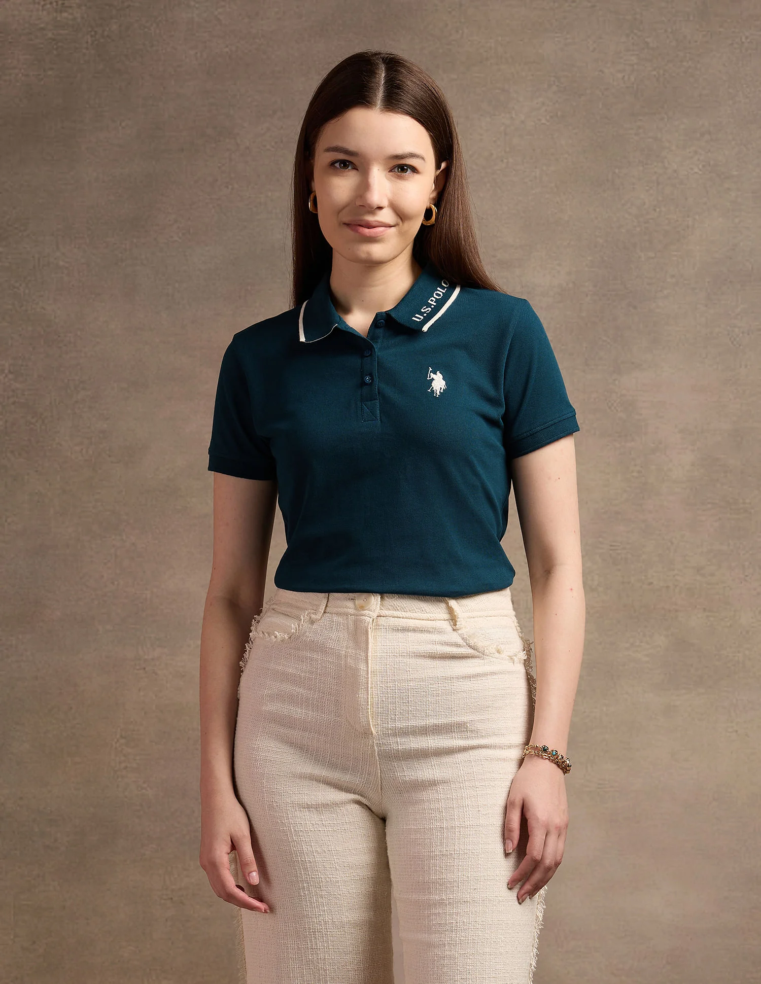 Jacquard Collar Polo Shirt - Image 6