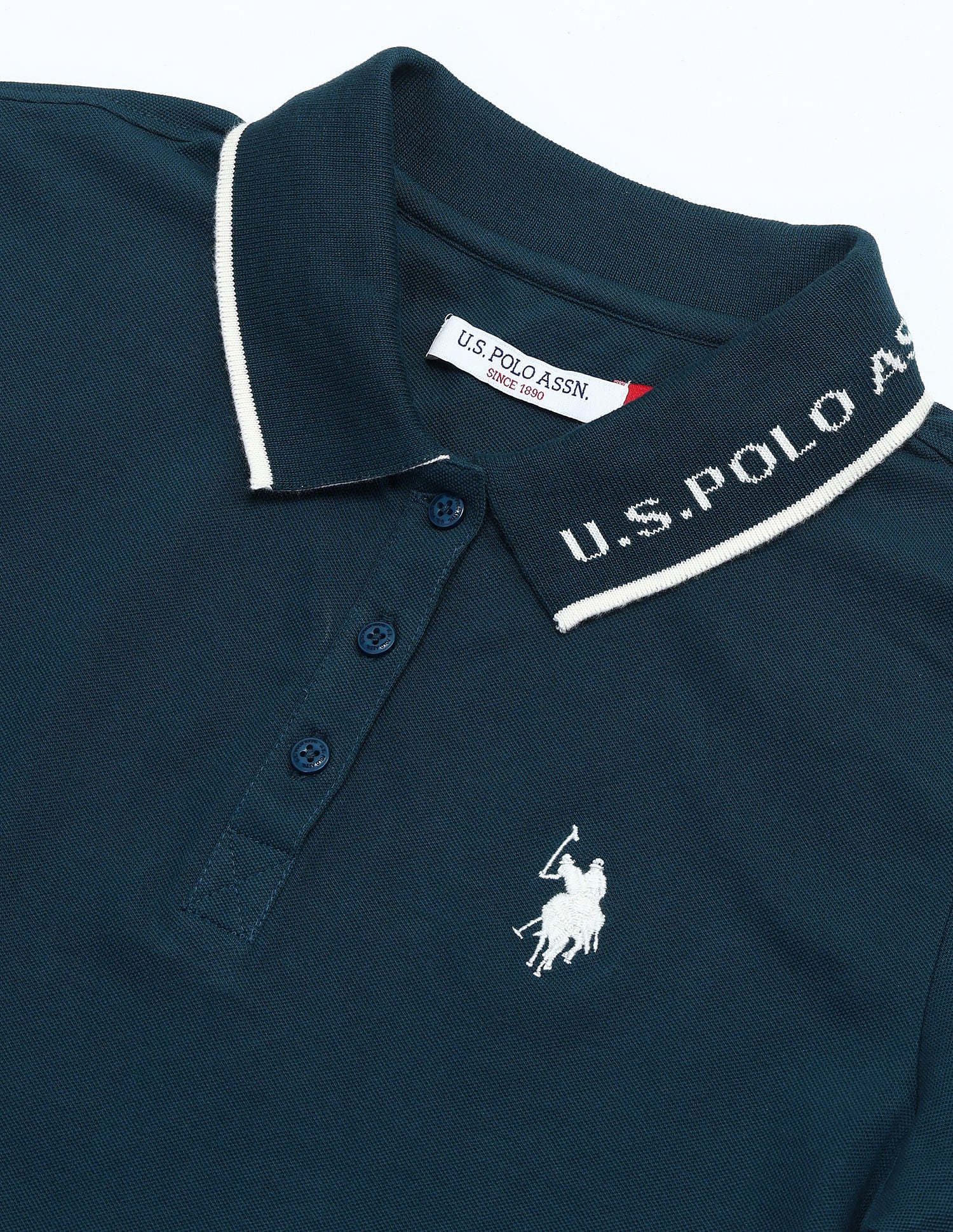 Jacquard Collar Polo Shirt - Image 8