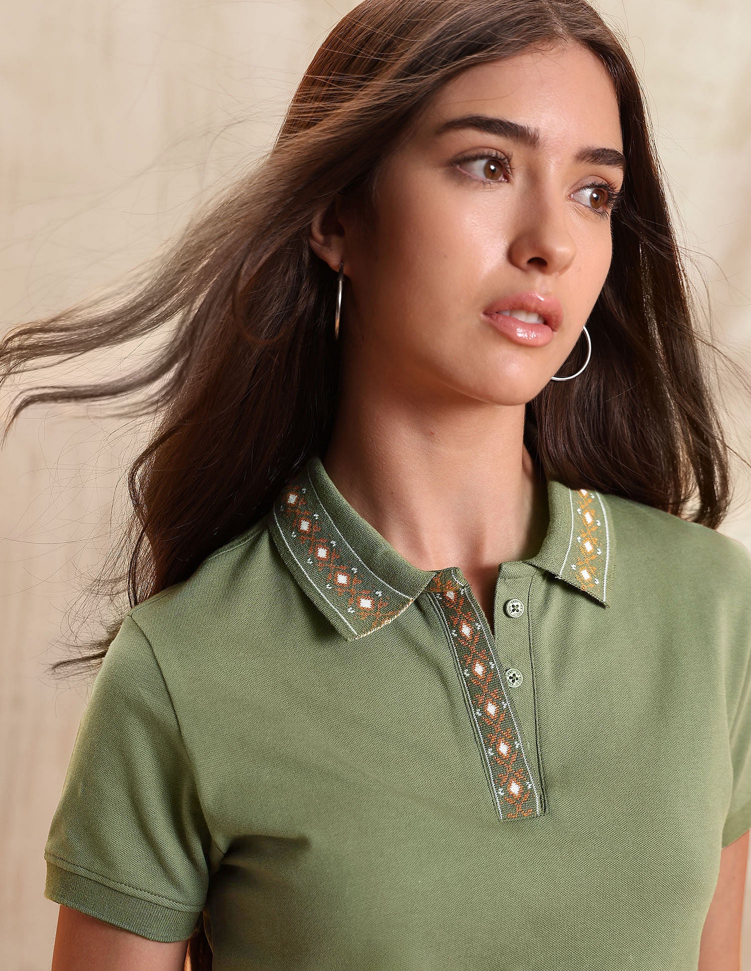Jacquard Collar Polo Shirt - Image 7