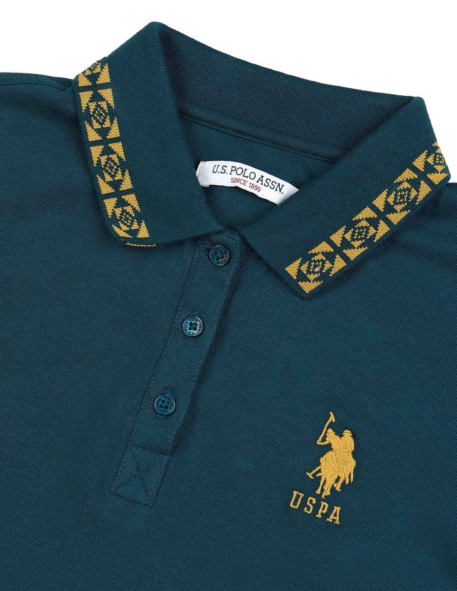 Jacquard Collar Regular Fit Polo Shirt - Image 14