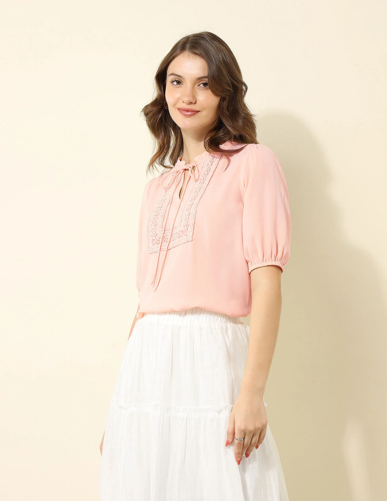 Lace Detail Regular Fit Top - Image 4